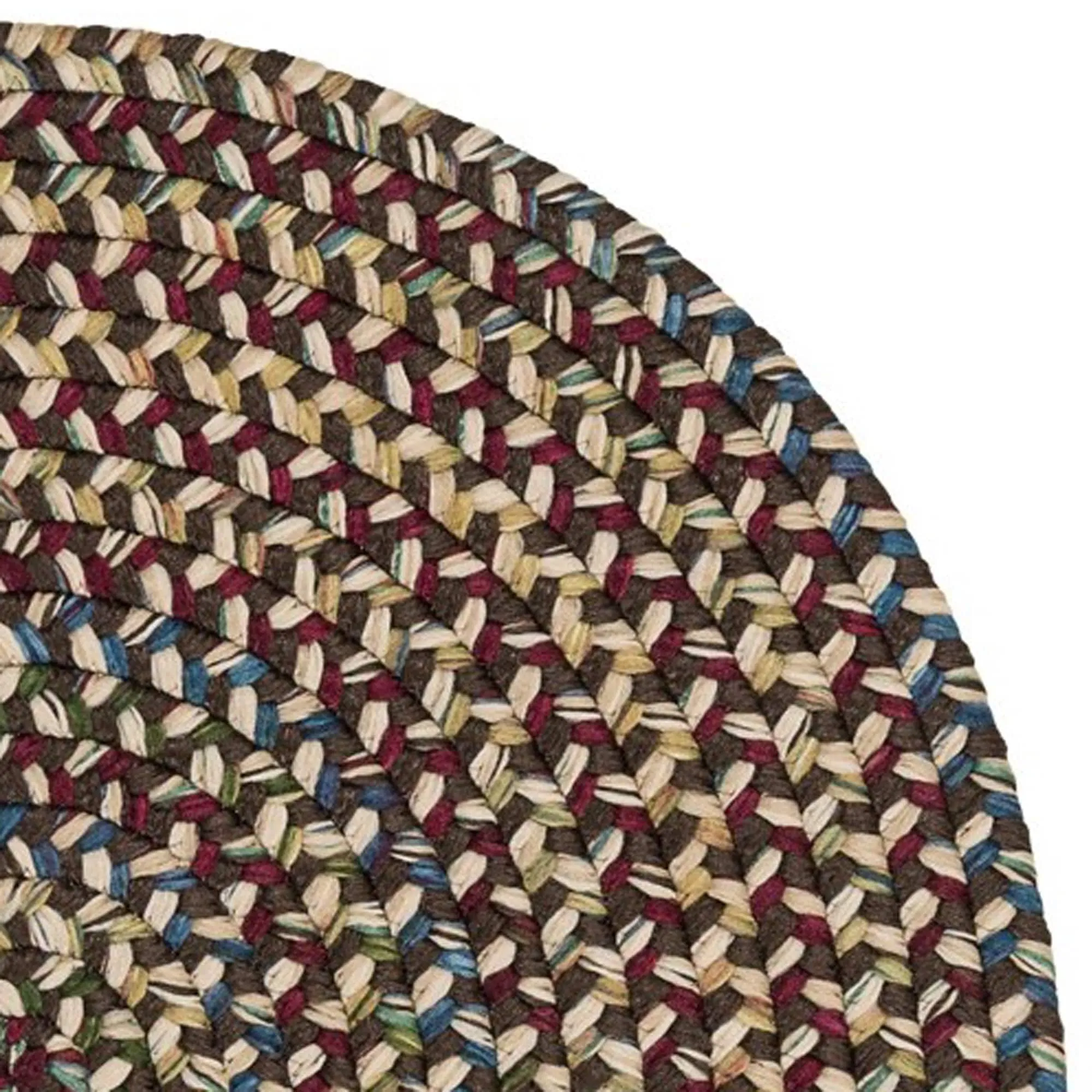 Colonial Mills Worley Rustic Farmhouse Braided Multicolor Oval Rug