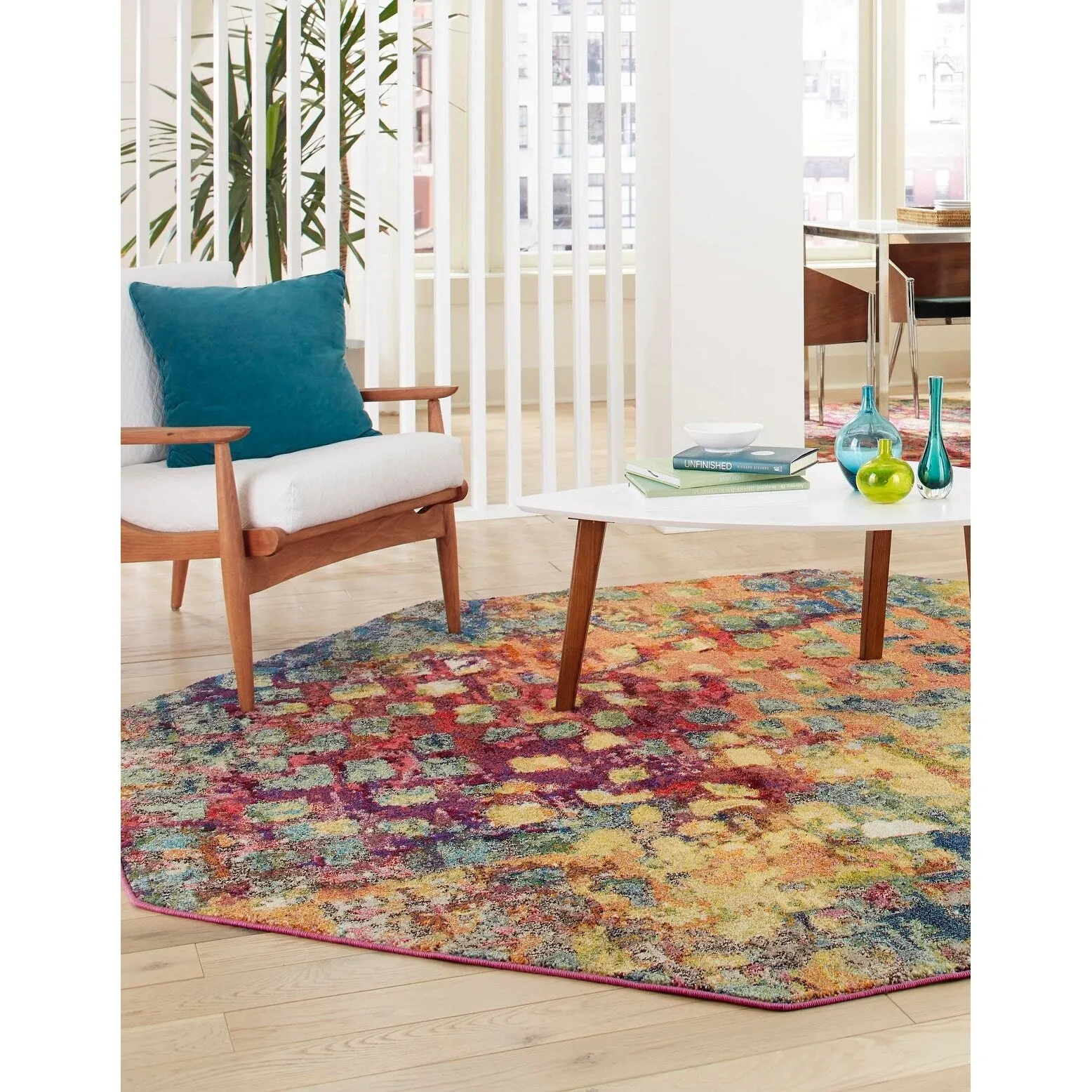 Contemporary Zhale Collection Area Rug