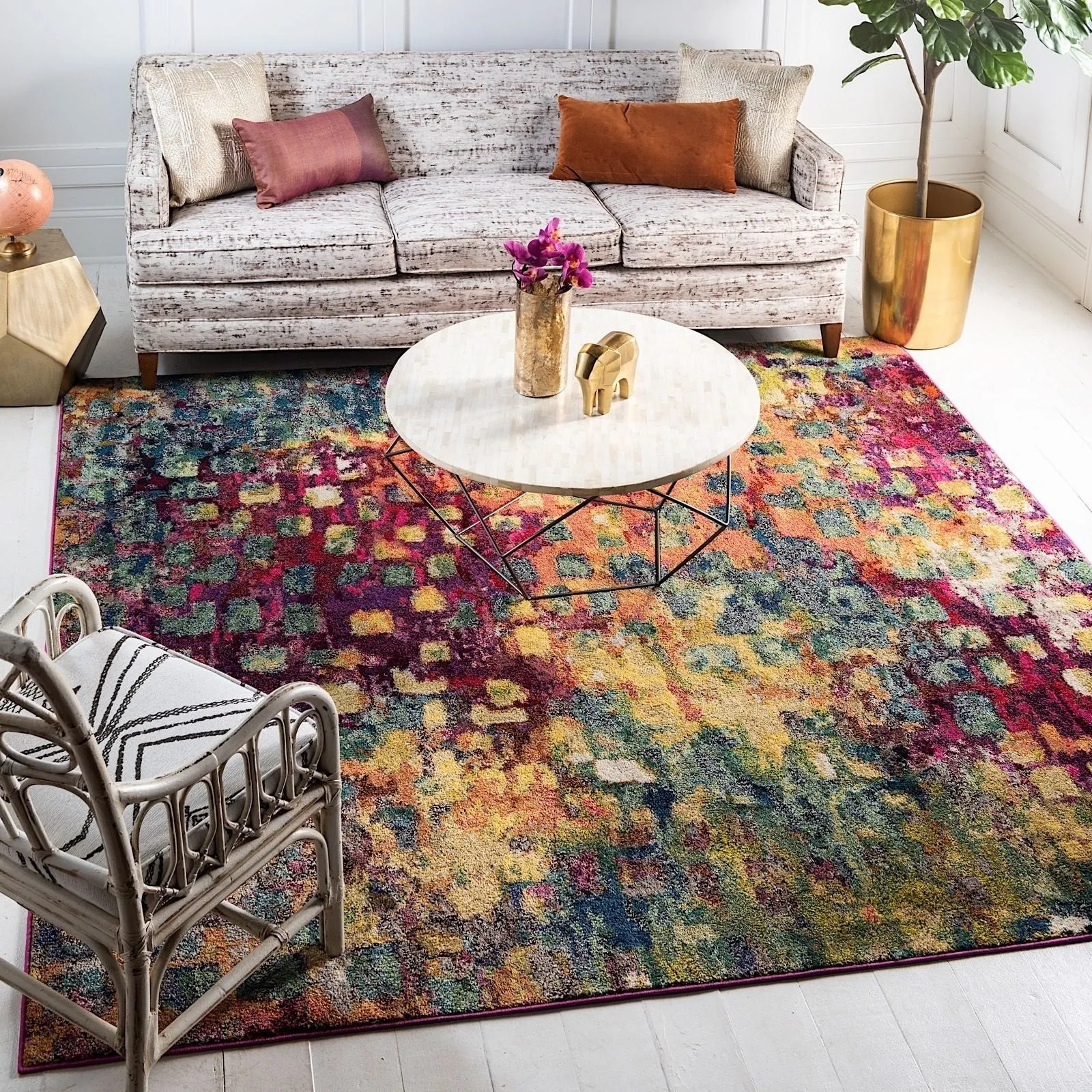 Contemporary Zhale Collection Area Rug