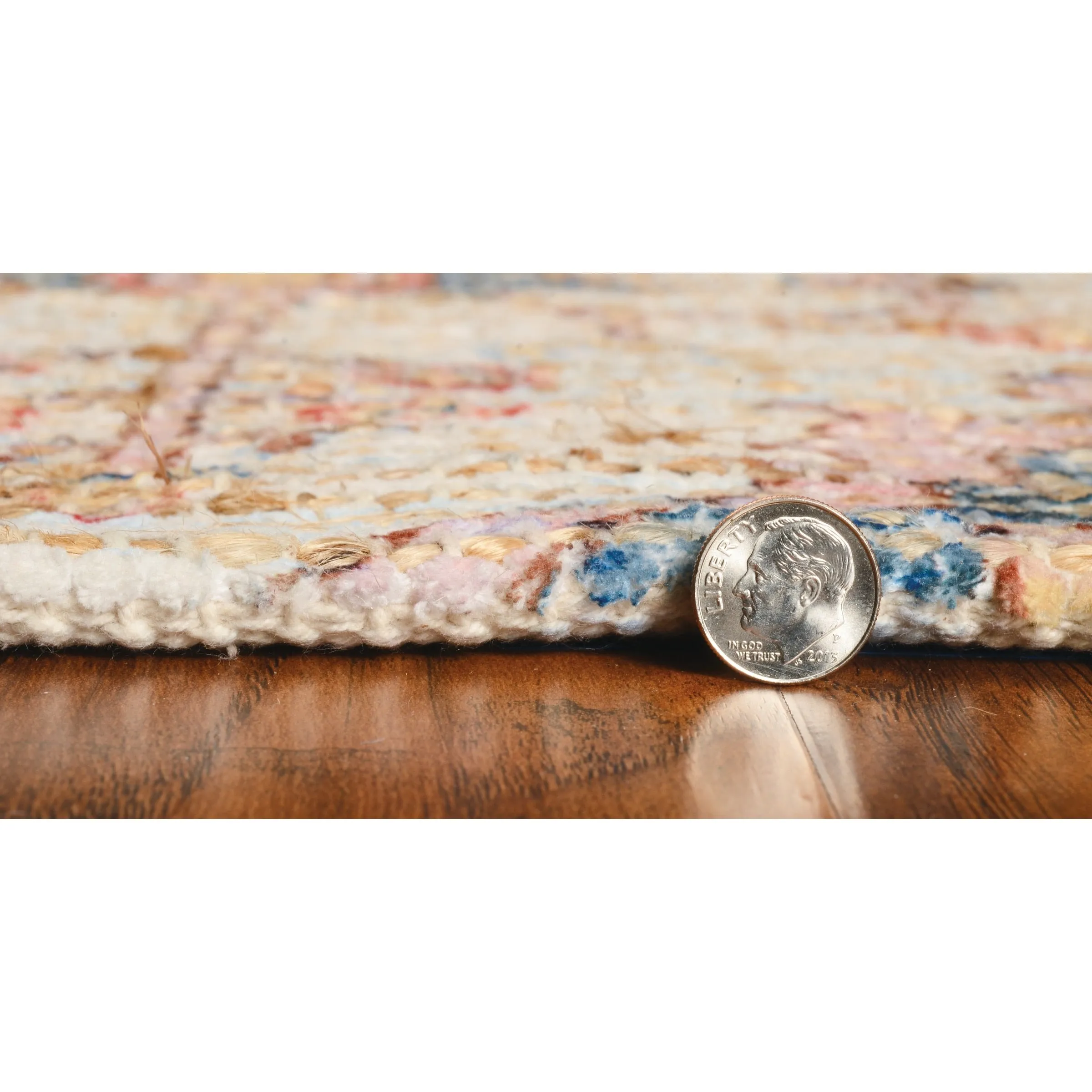 Copper Grove Dasaki Hand-woven Jute Vintage Blue Rug