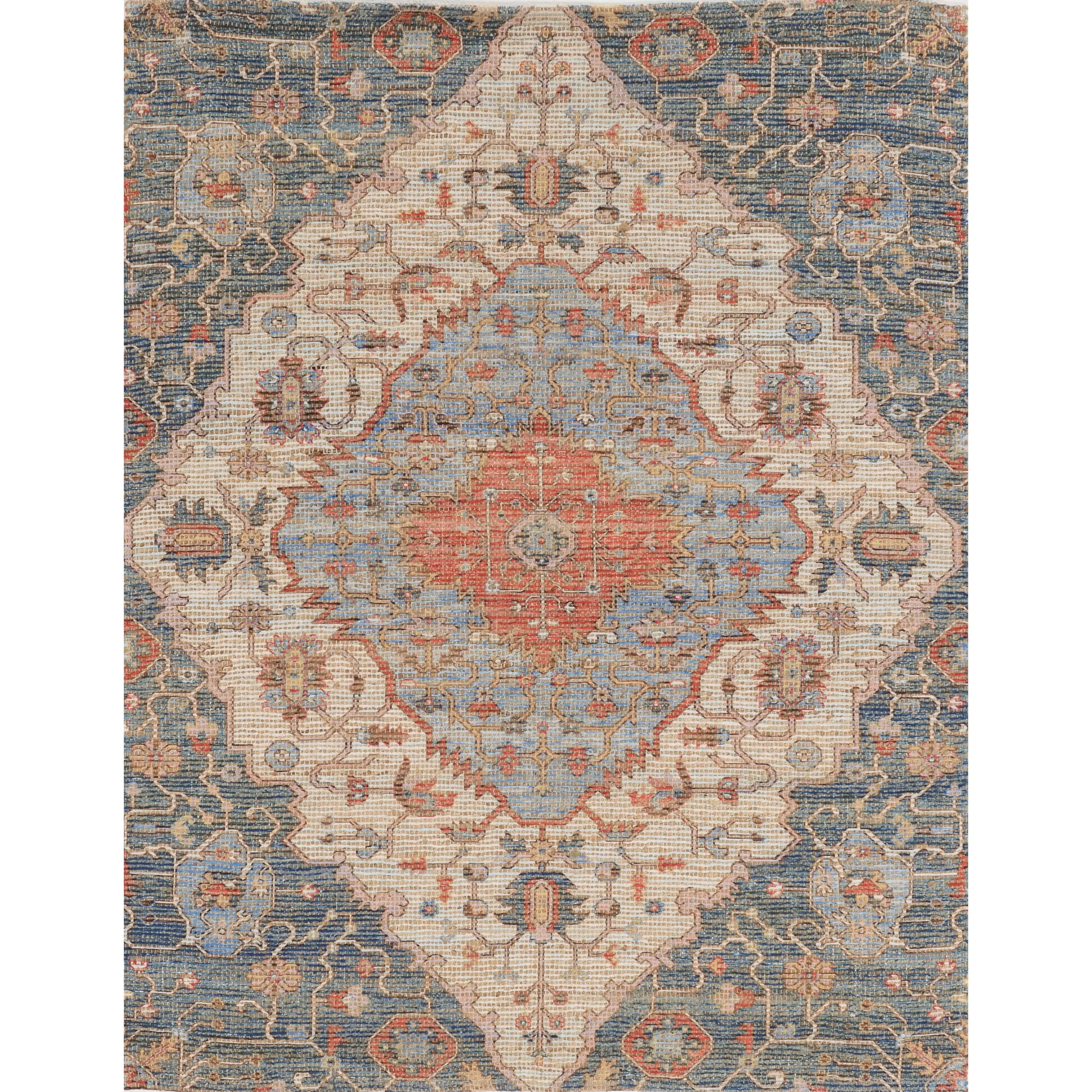 Copper Grove Dasaki Hand-woven Jute Vintage Blue Rug