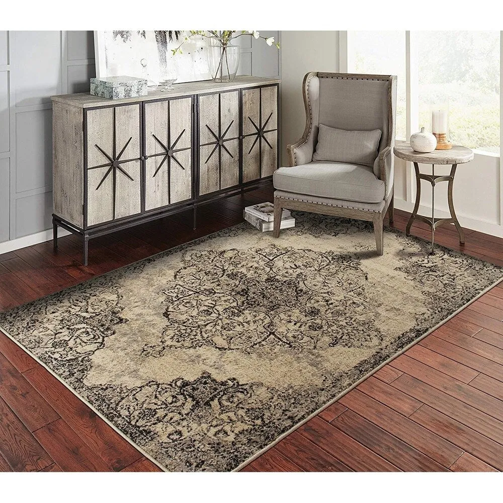 Copper Grove Pori Distressed Medallion Area Rug