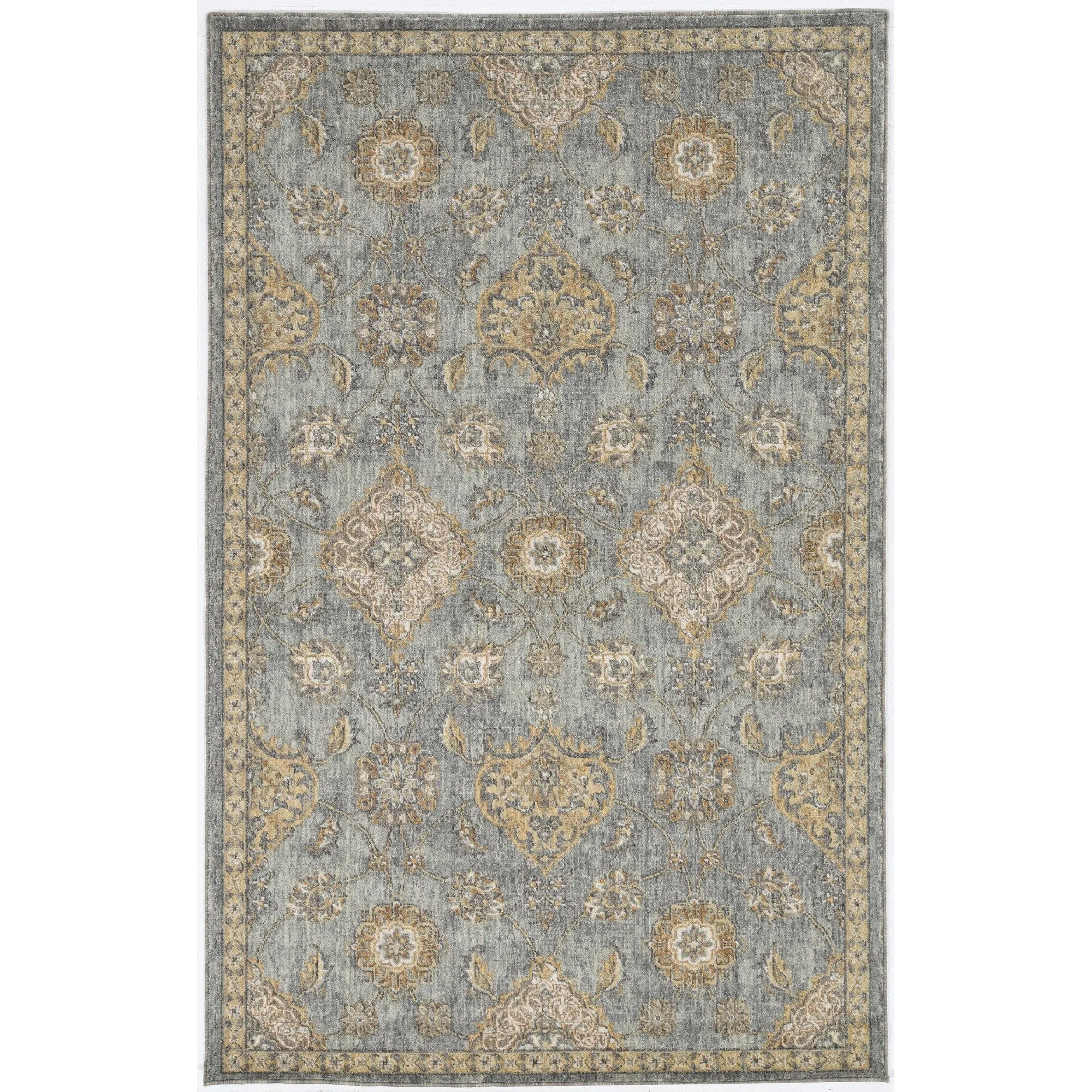 Copper Grove Wool Distressed Traditional Ivory Area Rug