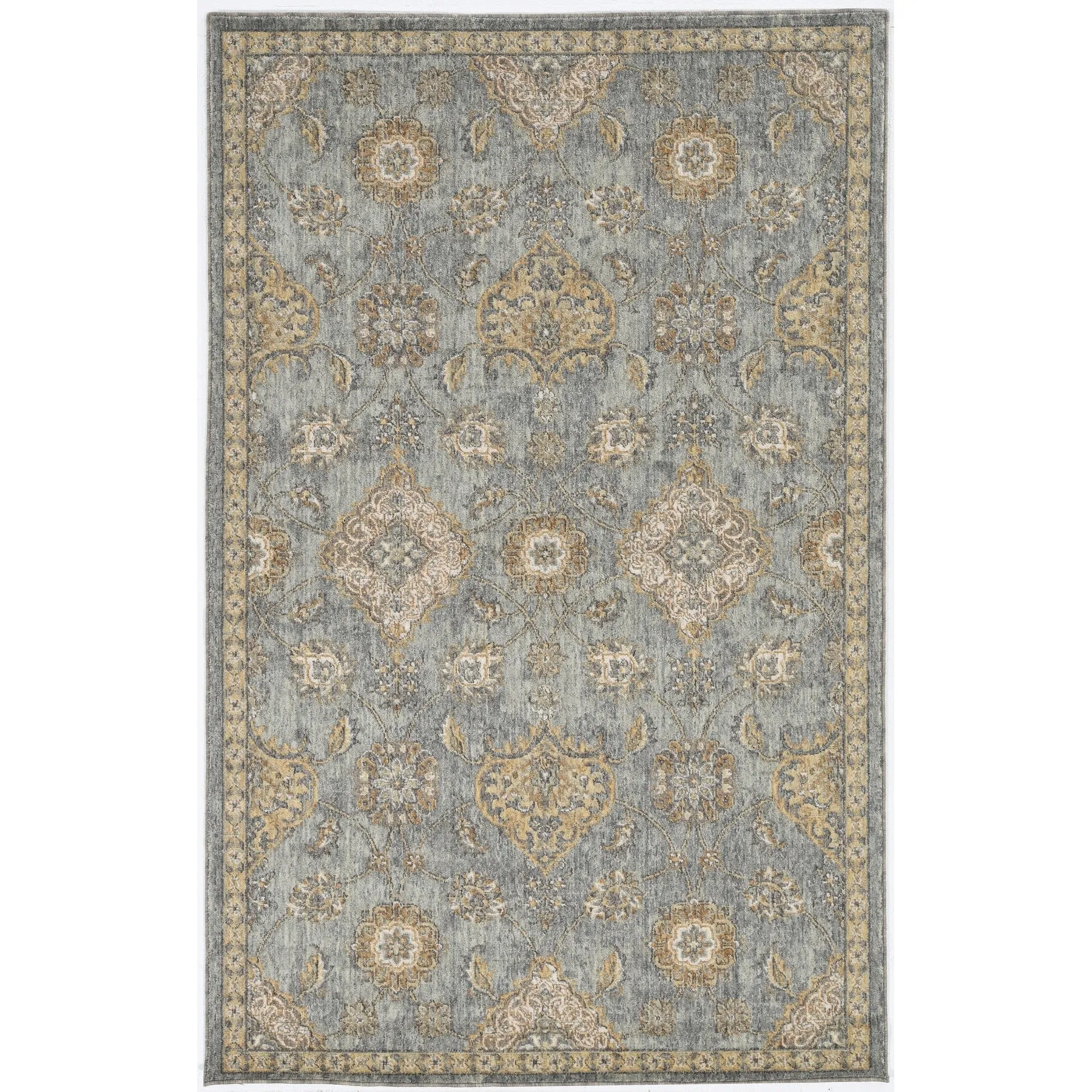 Copper Grove Wool Distressed Traditional Ivory Area Rug