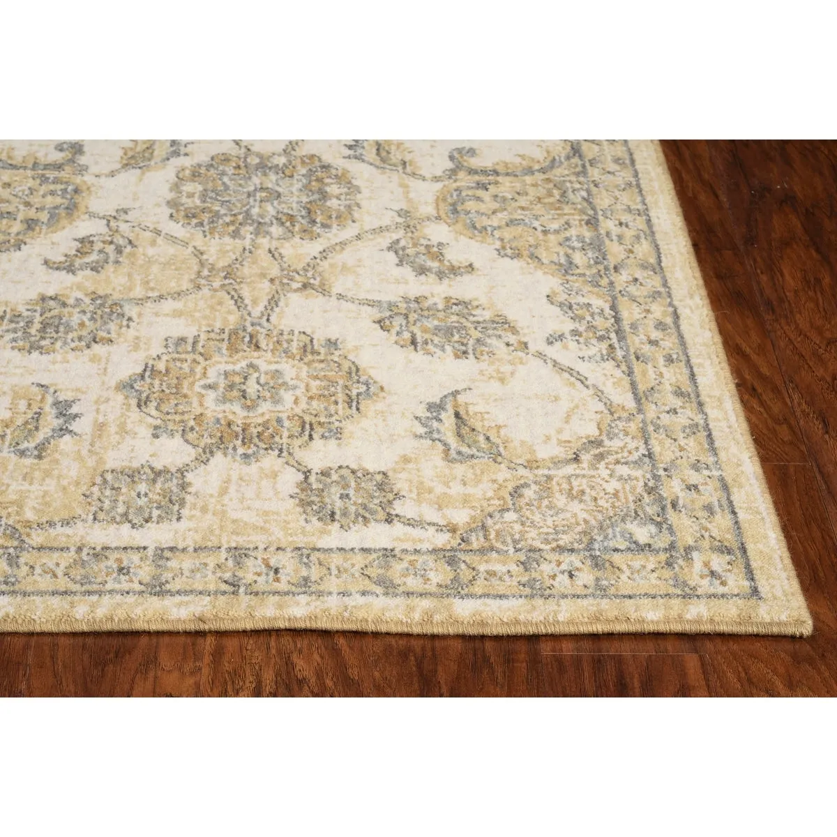 Copper Grove Wool Distressed Traditional Ivory Area Rug