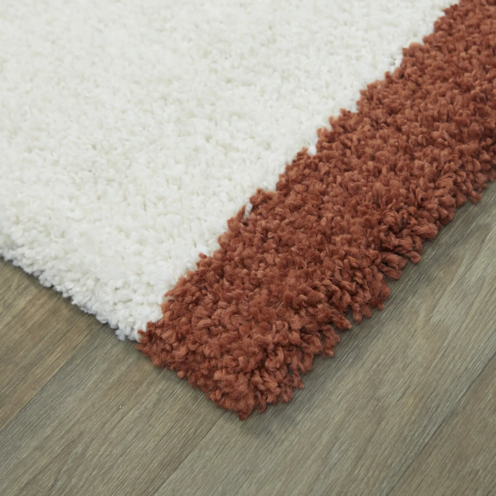 Corbet Geometric Color Blocked Shag Area Rug
