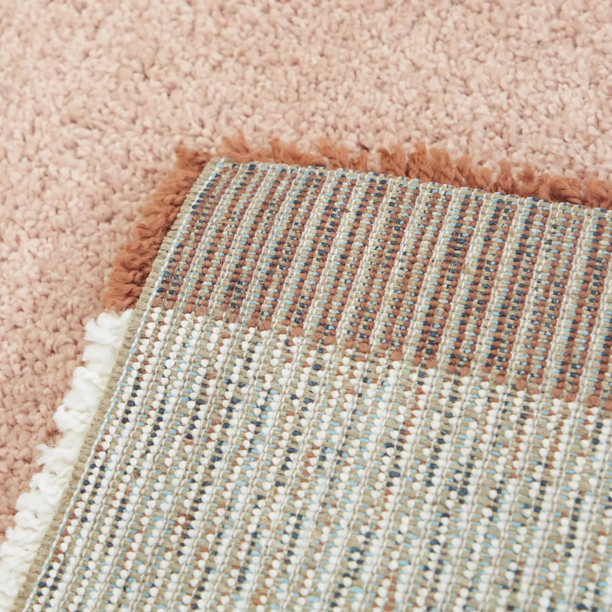 Corbet Geometric Color Blocked Shag Area Rug