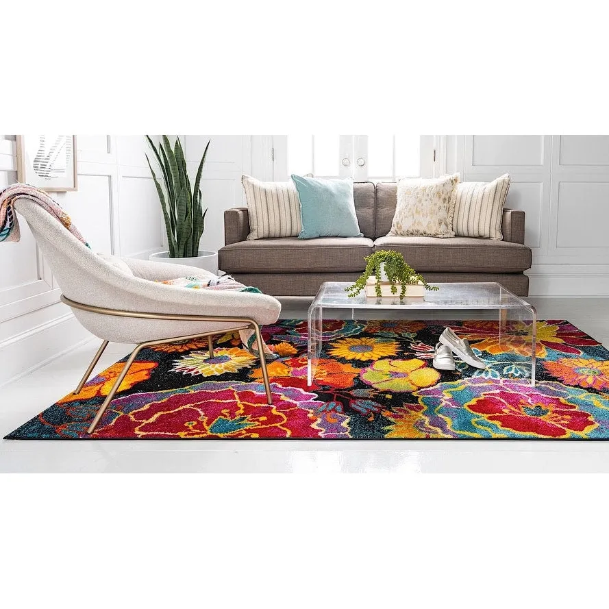 Country & Floral Noach Collection Area Rug