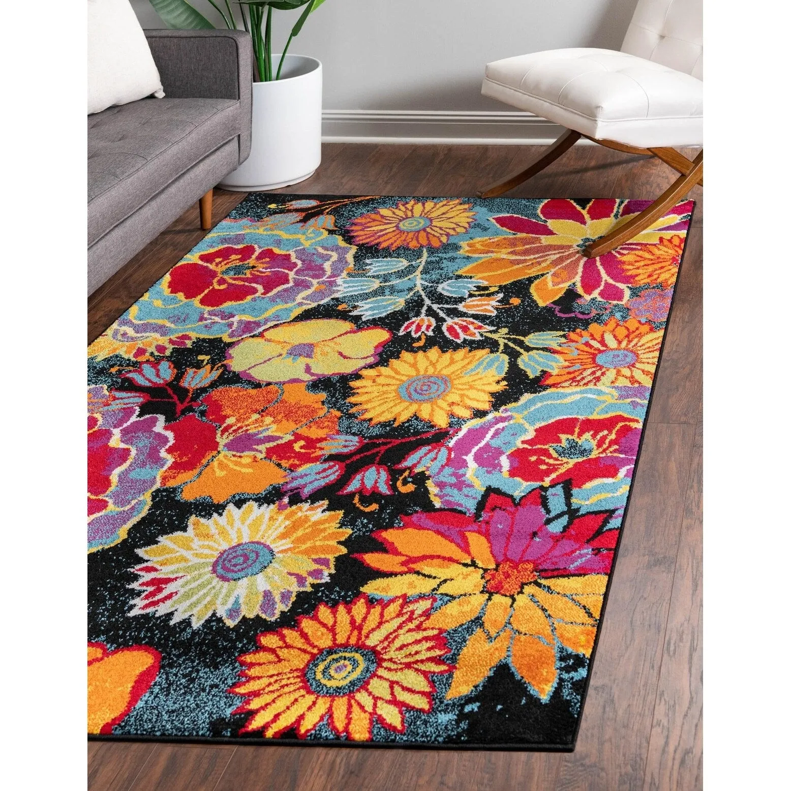 Country & Floral Noach Collection Area Rug