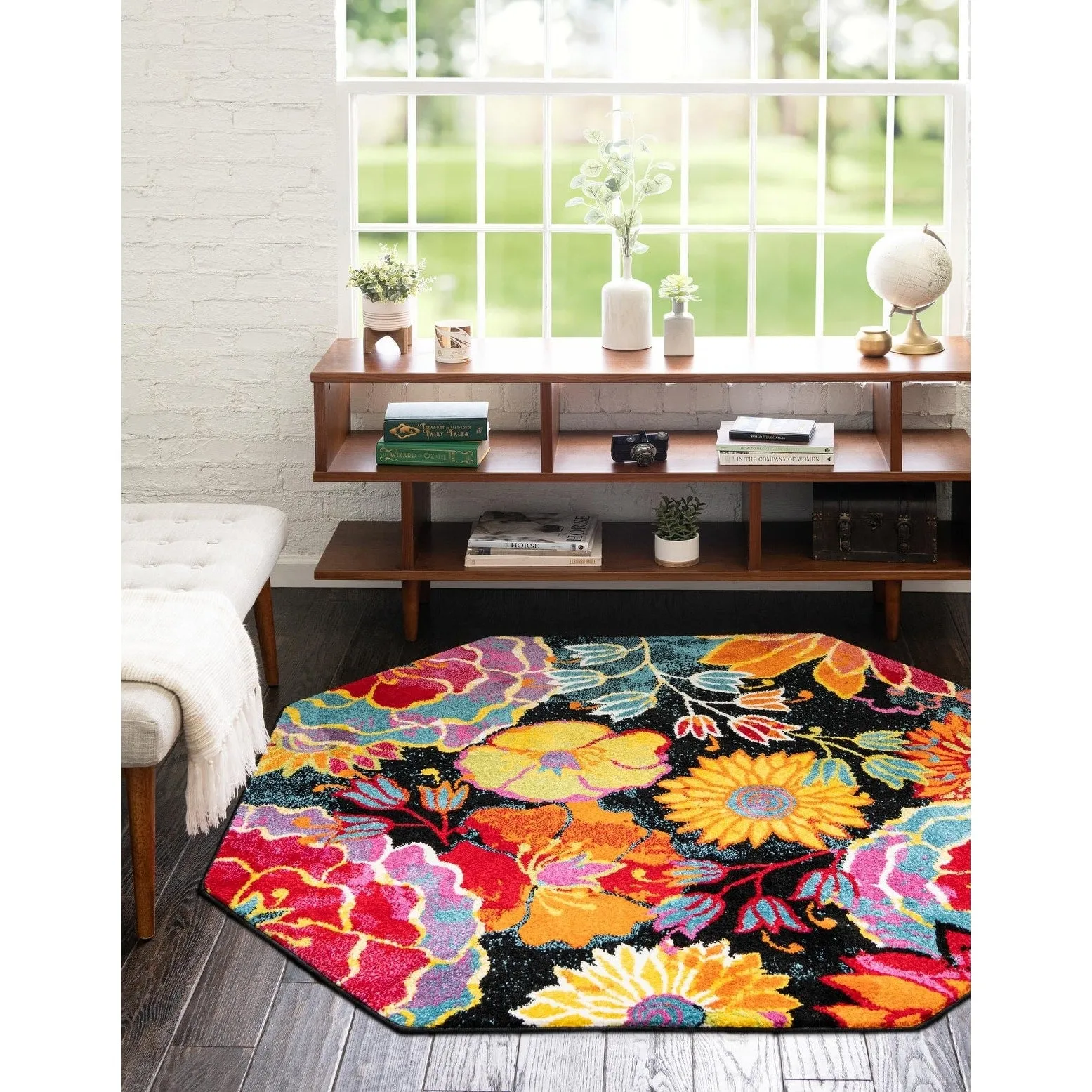 Country & Floral Noach Collection Area Rug