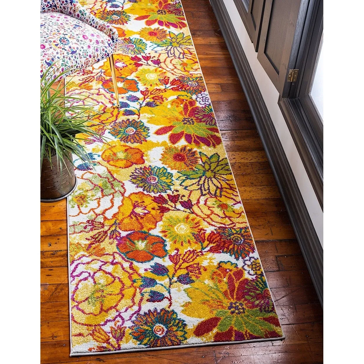 Country & Floral Noach Collection Area Rug
