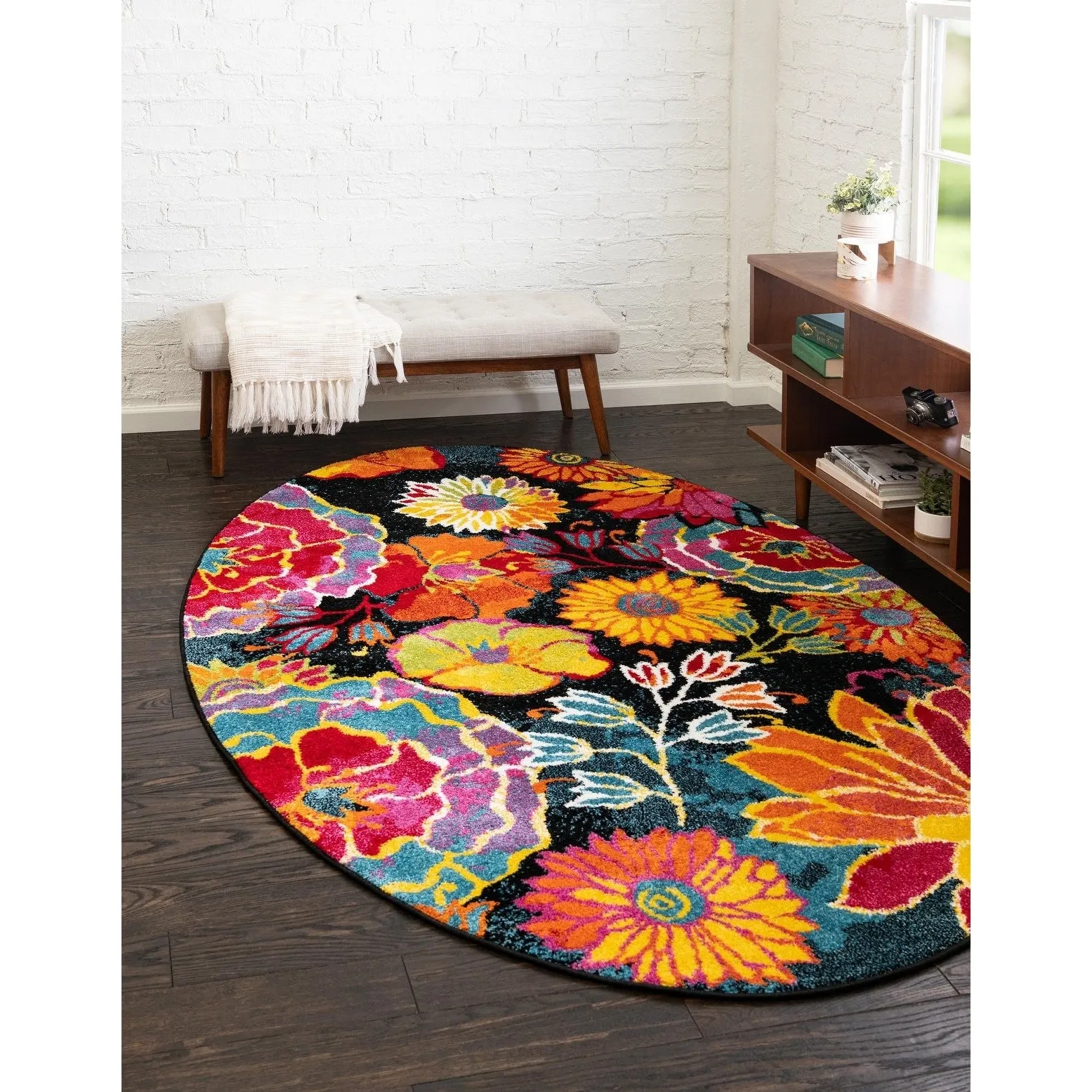 Country & Floral Noach Collection Area Rug