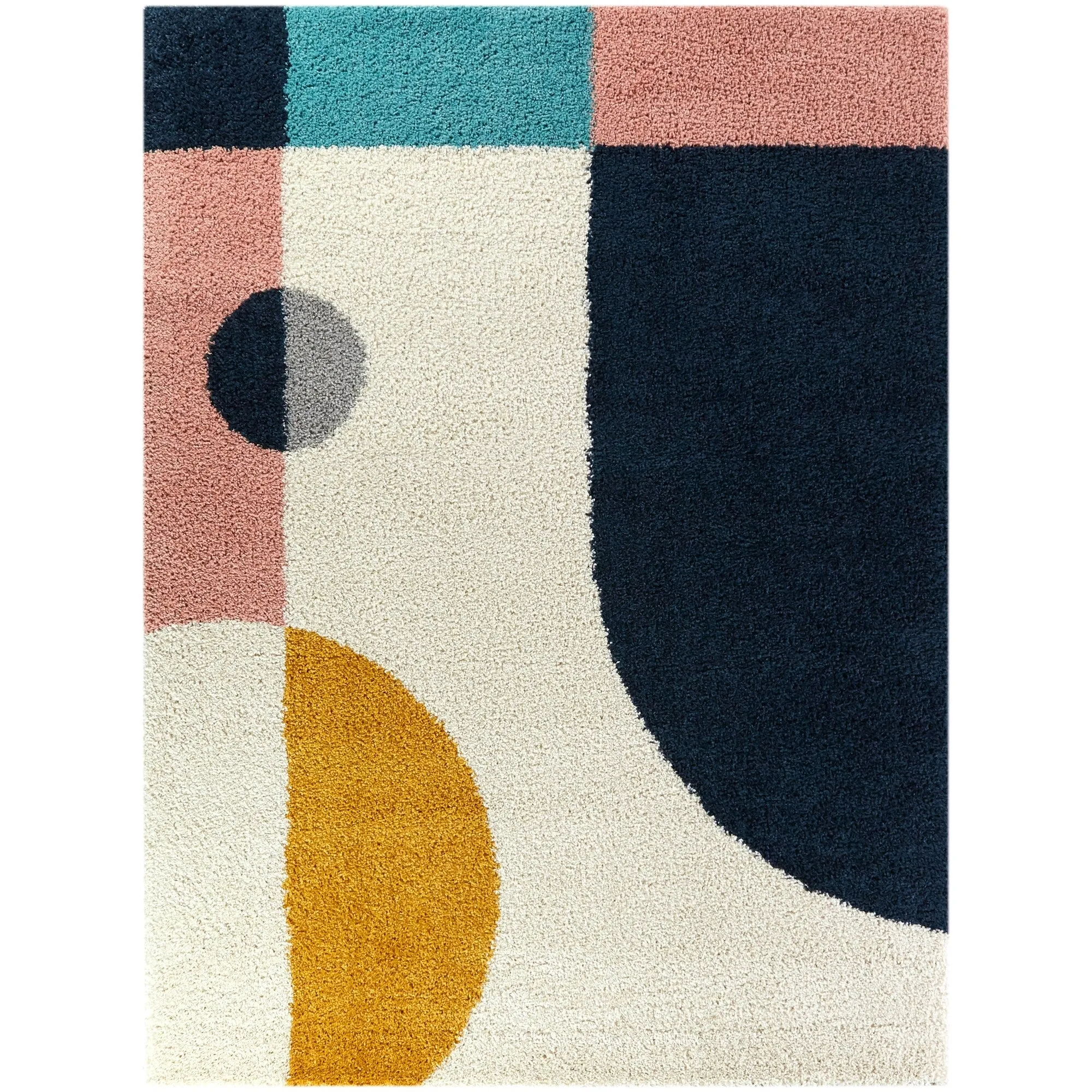 Cubitt Modern Geometric Shag Area Rug