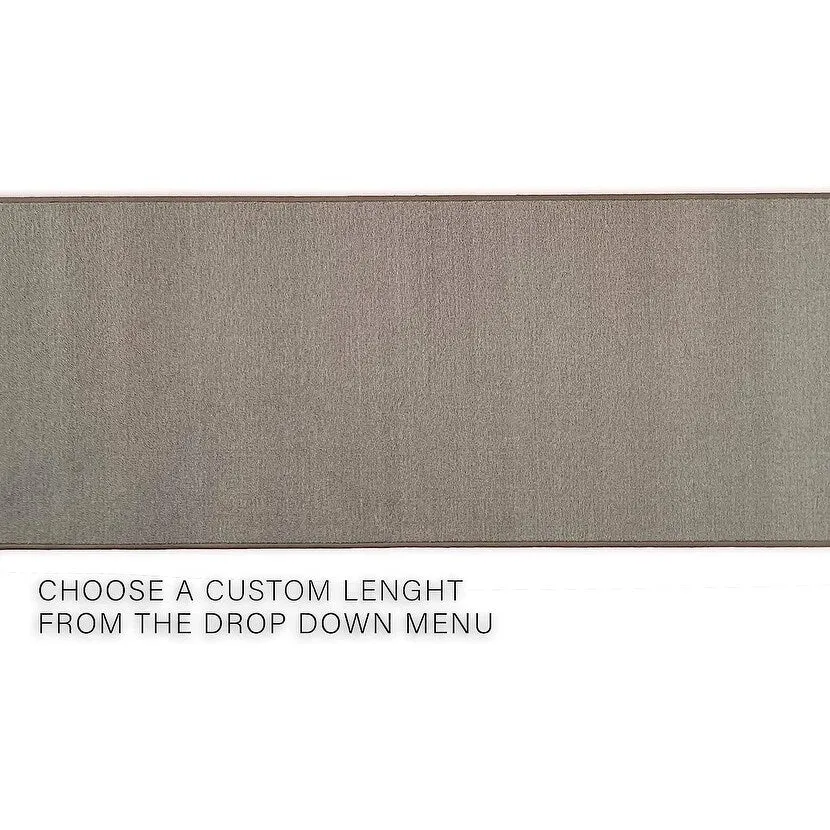 Custom Size Solid Design Beige.Brown.Red Color Non-Slip Rubber Backing- 26 Inch Wide x Your Choice of Length Runner Rug