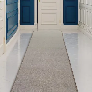 Custom Size Solid Design Beige.Brown.Red Color Non-Slip Rubber Backing- 26 Inch Wide x Your Choice of Length Runner Rug