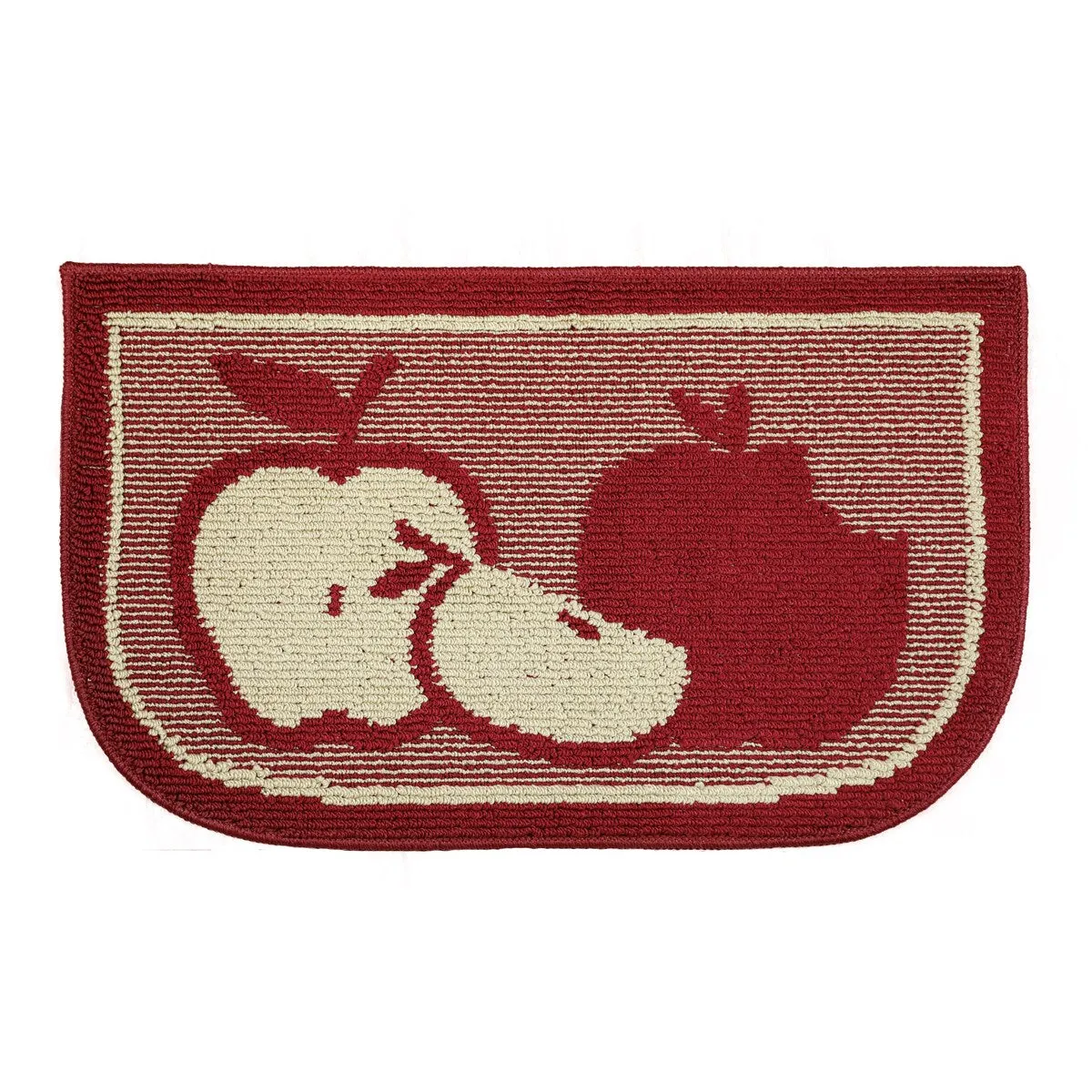 Decor Non-Slip Rubber Back Soft Durable Woven Fluffy Runner Area Carpet Floor Mat Indoor Kitchen Rug. Red Apple