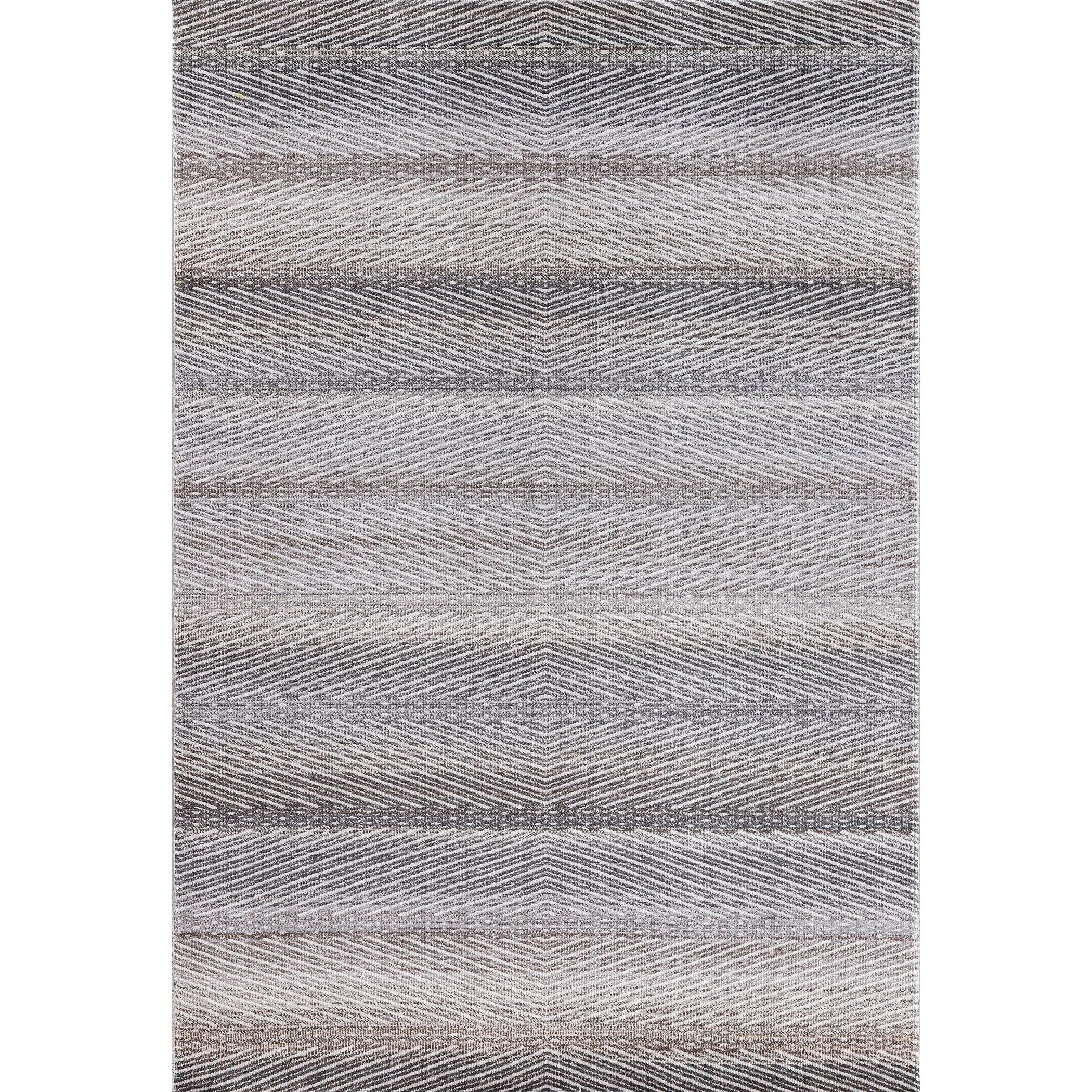 Desire Collection Abstract Brown/Grey Area Rug