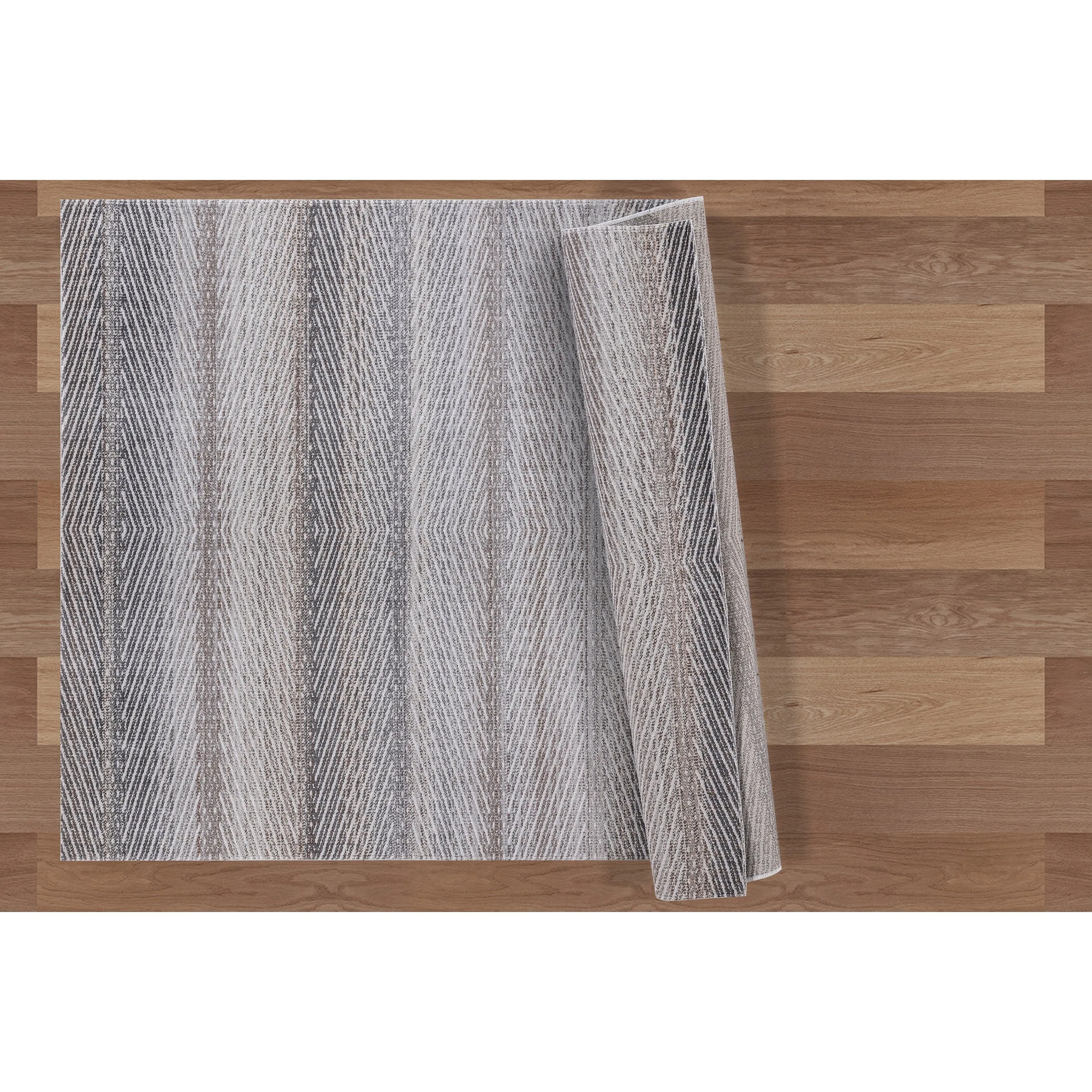 Desire Collection Abstract Brown/Grey Area Rug