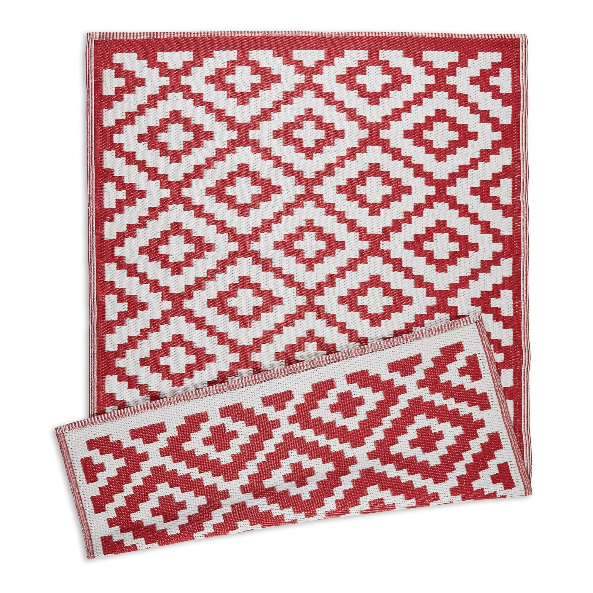 DII Black and White Mesa Outdoor Rug 4x6 Ft