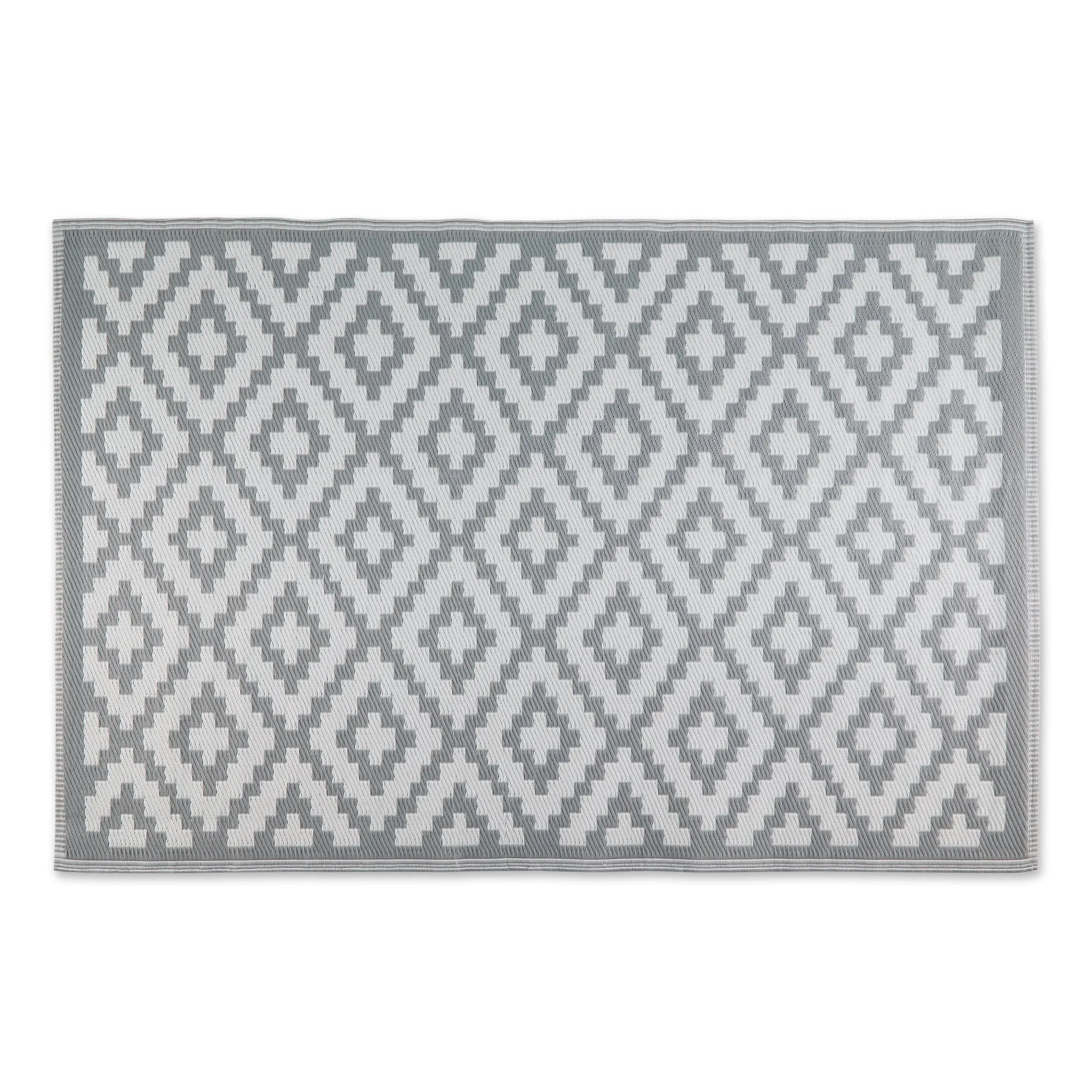 DII Black and White Mesa Outdoor Rug 4x6 Ft