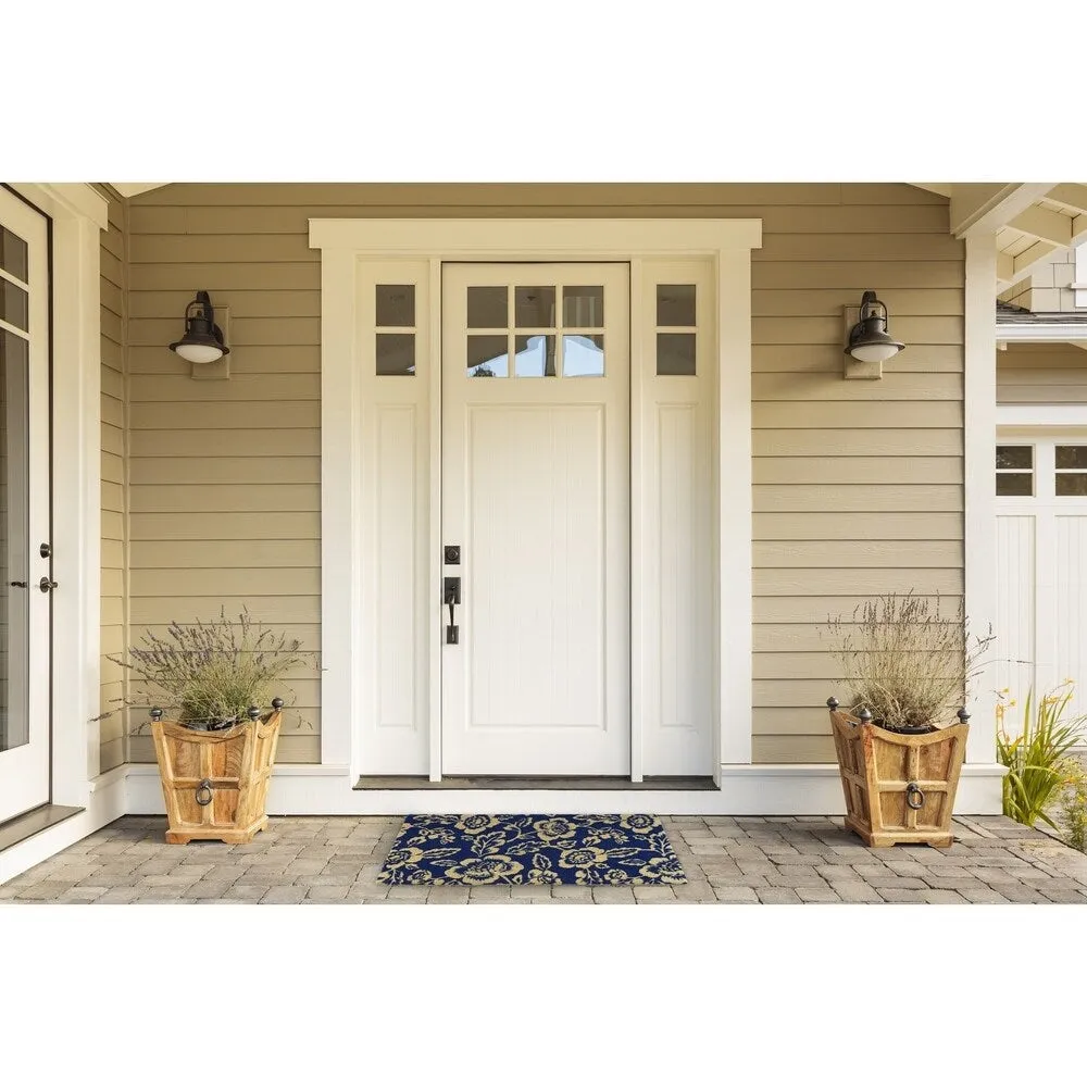 DII Blue Peonies Doormat