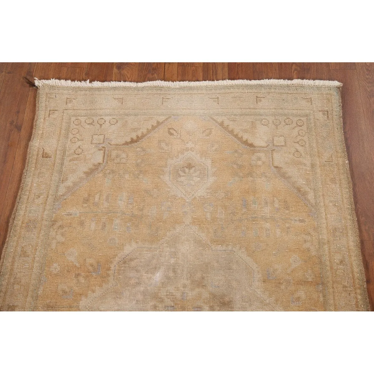 Distressed Tabriz Persian Vintage Foyer Rug Hand-Knotted Wool Carpet - 3'1 x 4'10
