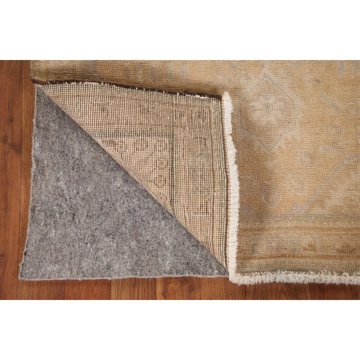 Distressed Tabriz Persian Vintage Foyer Rug Hand-Knotted Wool Carpet - 3'1 x 4'10