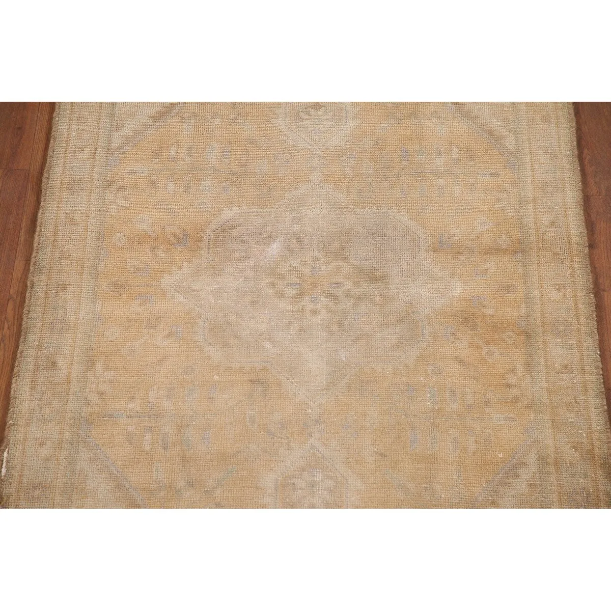 Distressed Tabriz Persian Vintage Foyer Rug Hand-Knotted Wool Carpet - 3'1 x 4'10