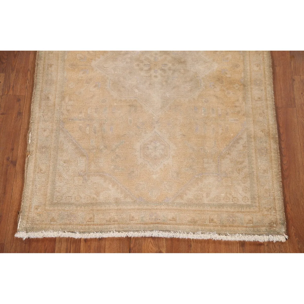 Distressed Tabriz Persian Vintage Foyer Rug Hand-Knotted Wool Carpet - 3'1 x 4'10