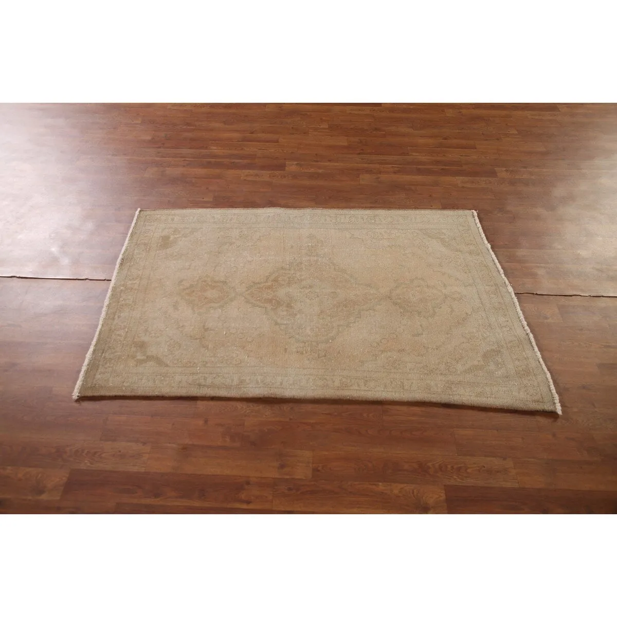 Distressed Tabriz Persian Vintage Hand-Knotted Wool Carpet - 3'1 x 4'9