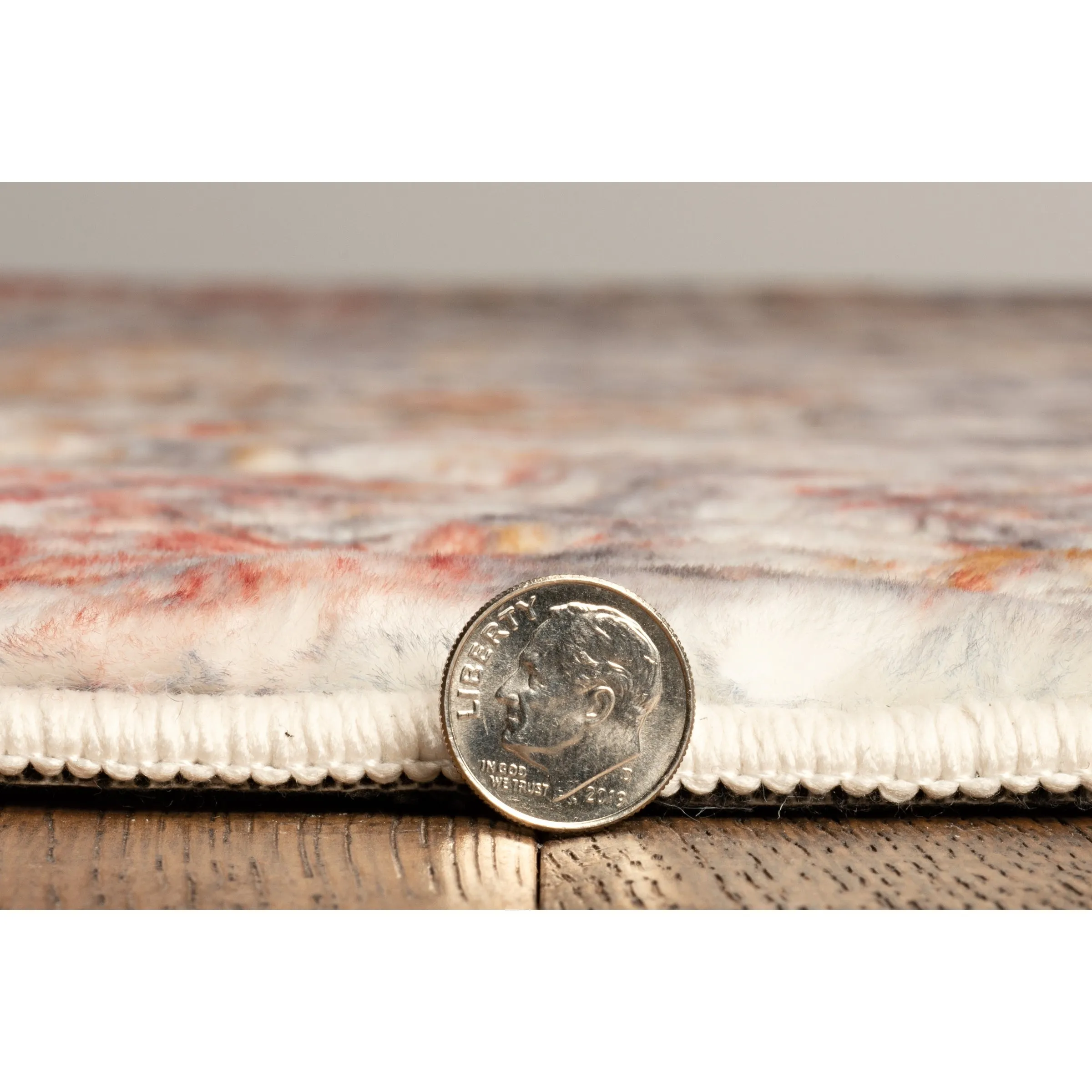Domani Comfort Distressed Rustic Ombre Faux Fur Area Rug