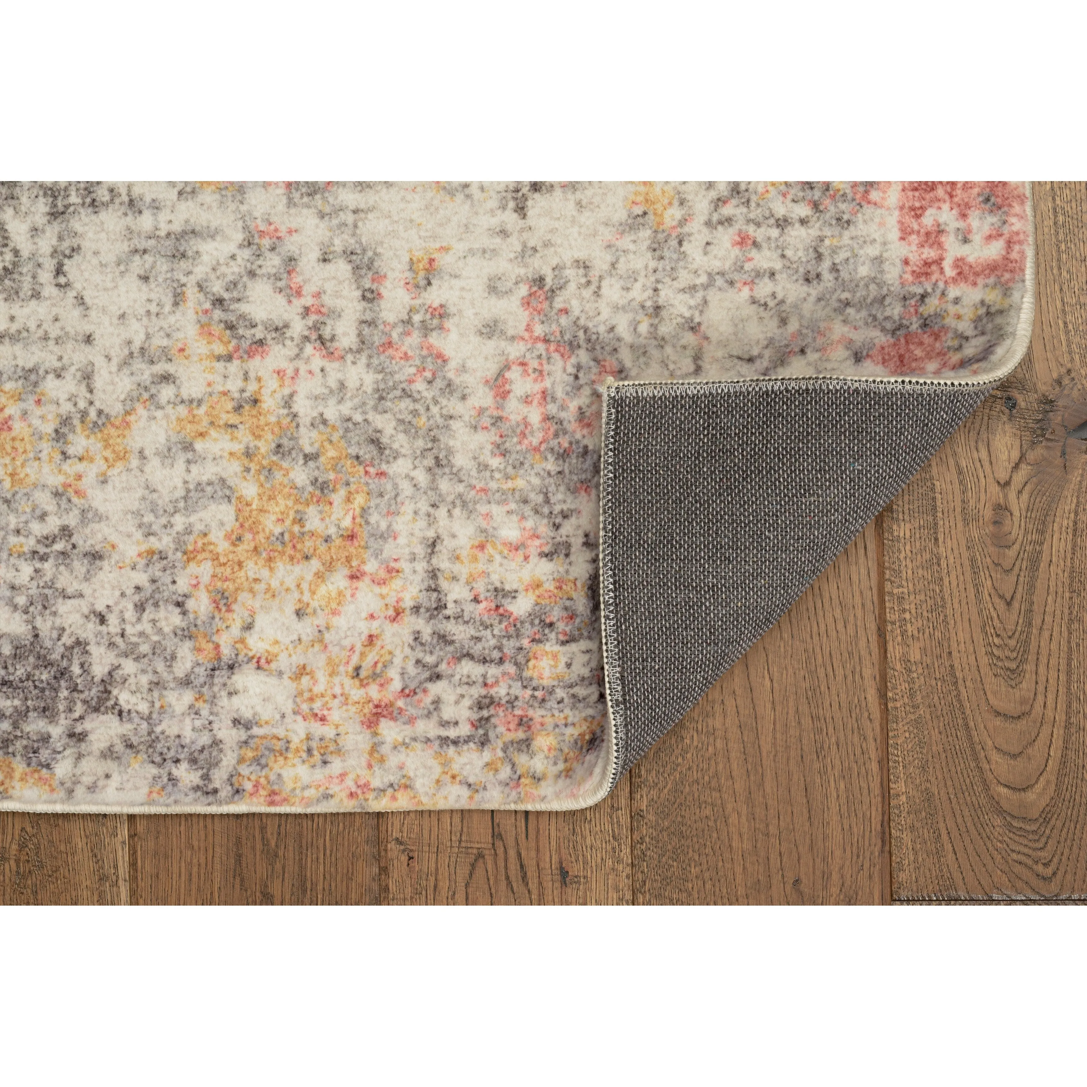 Domani Comfort Distressed Rustic Ombre Faux Fur Area Rug