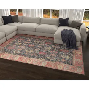 Domani Grove Machine Washable Vintage In Red Traditions Area Rug