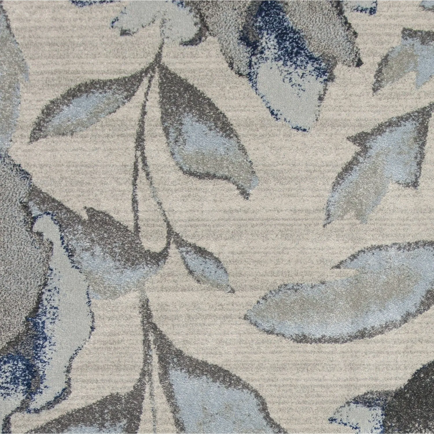 Domani Kai Grey/Blue Watercolor Florals Area Rug