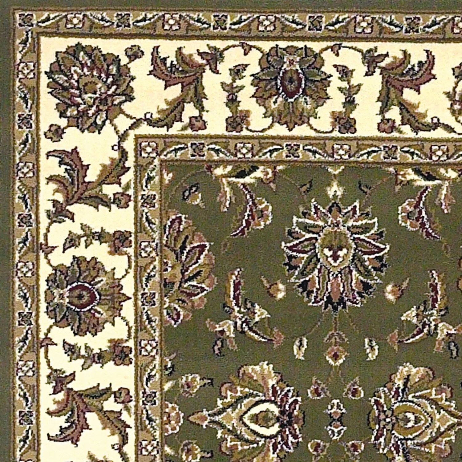 Domani Lexington Traditional Green/Ivory Medallion Area Rug