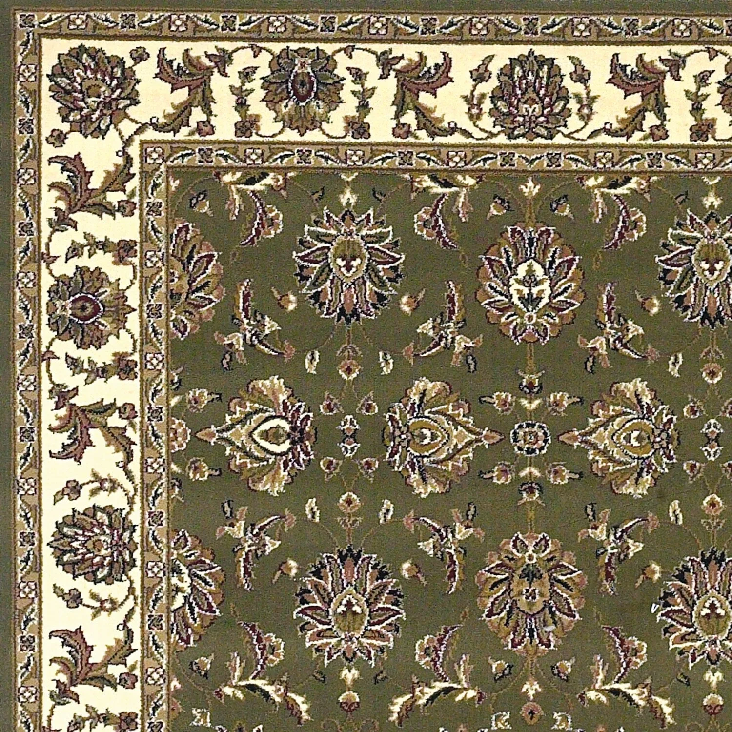 Domani Lexington Traditional Green/Ivory Medallion Area Rug