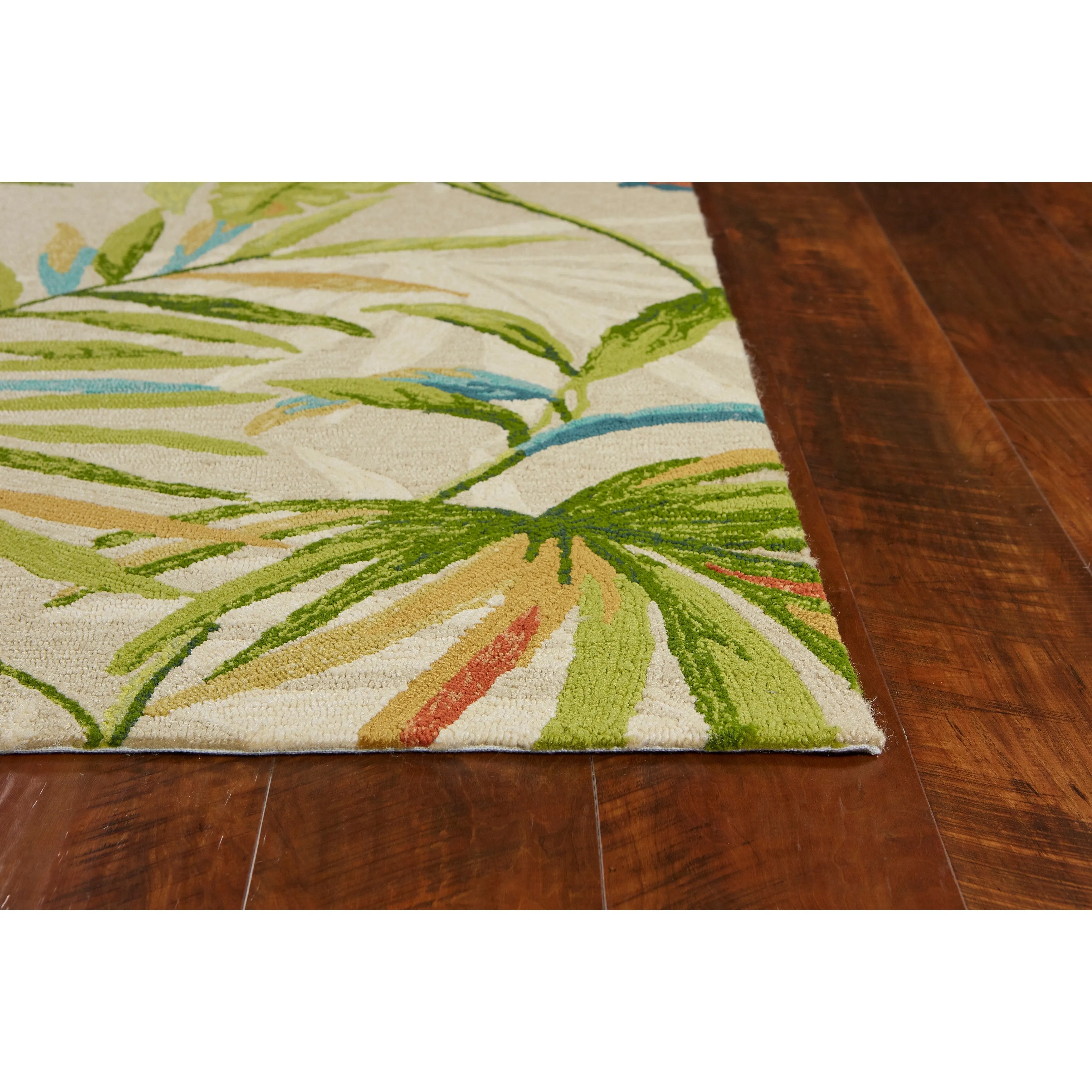 Domani Trails Tropical Leaf Hand-hooked Indoor/Outdoor Area Rug
