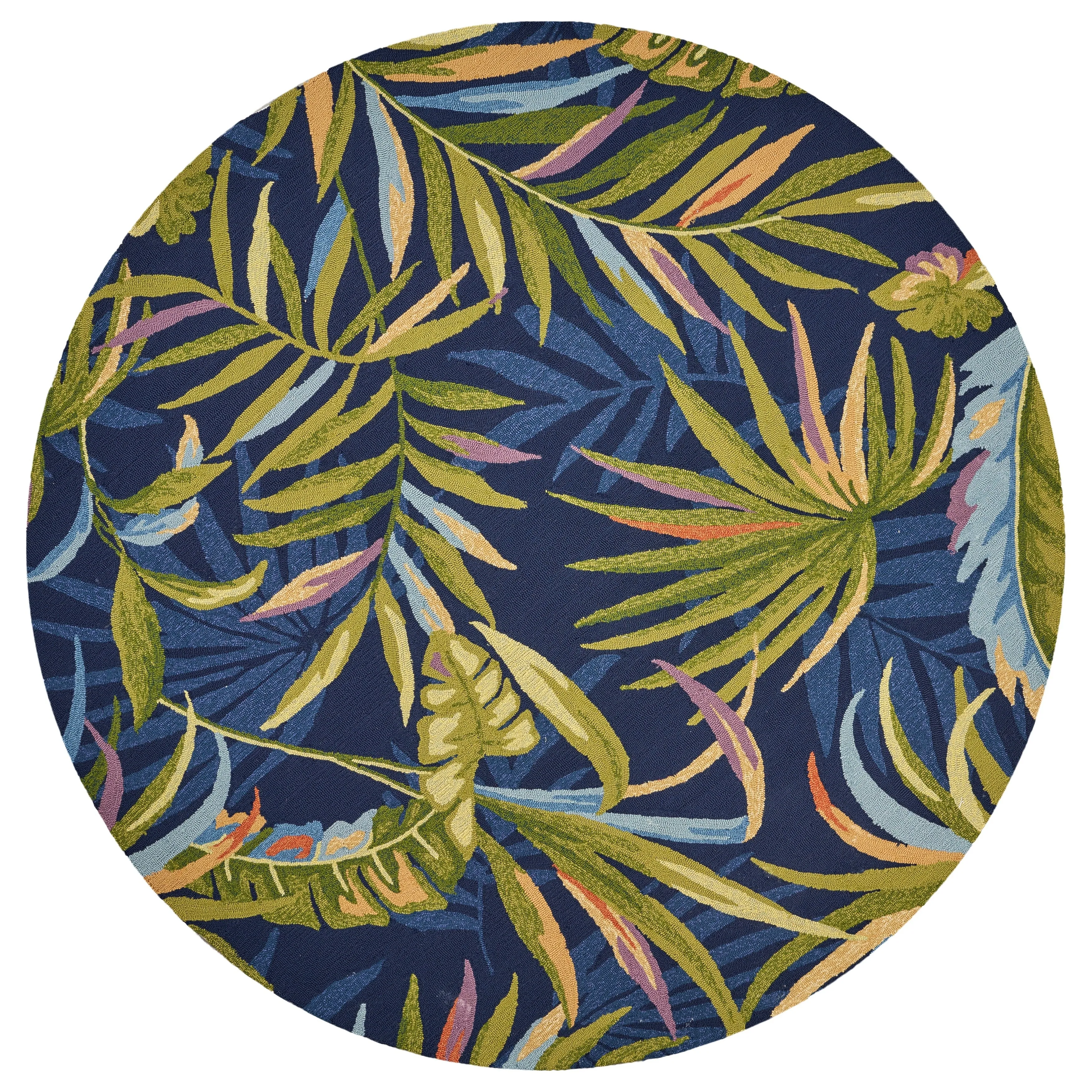 Domani Trails Tropical Leaf Hand-hooked Indoor/Outdoor Area Rug