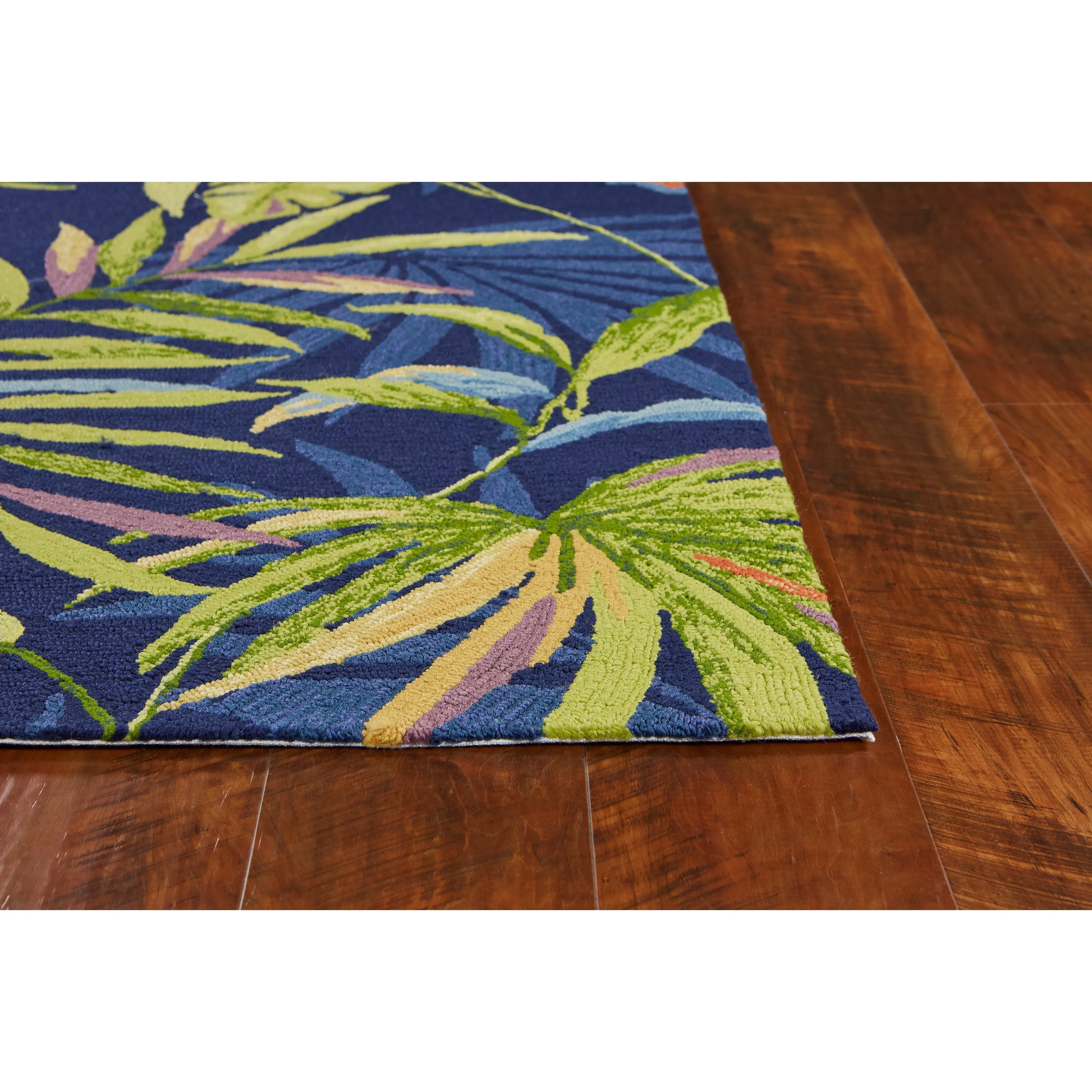 Domani Trails Tropical Leaf Hand-hooked Indoor/Outdoor Area Rug