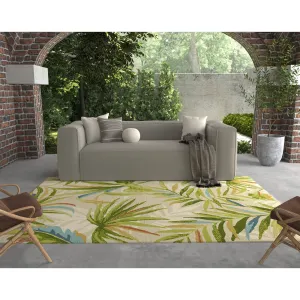 Domani Trails Tropical Leaf Hand-hooked Indoor/Outdoor Area Rug