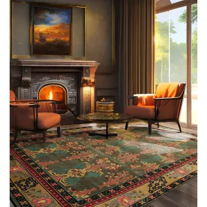 Donegal Arts & Crafts Multi Sizes Handmade Wool Oriental Area Rug Gray Green