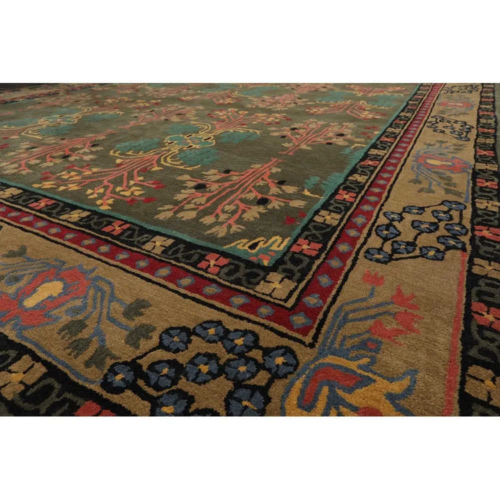 Donegal Arts & Crafts Multi Sizes Handmade Wool Oriental Area Rug Gray Green