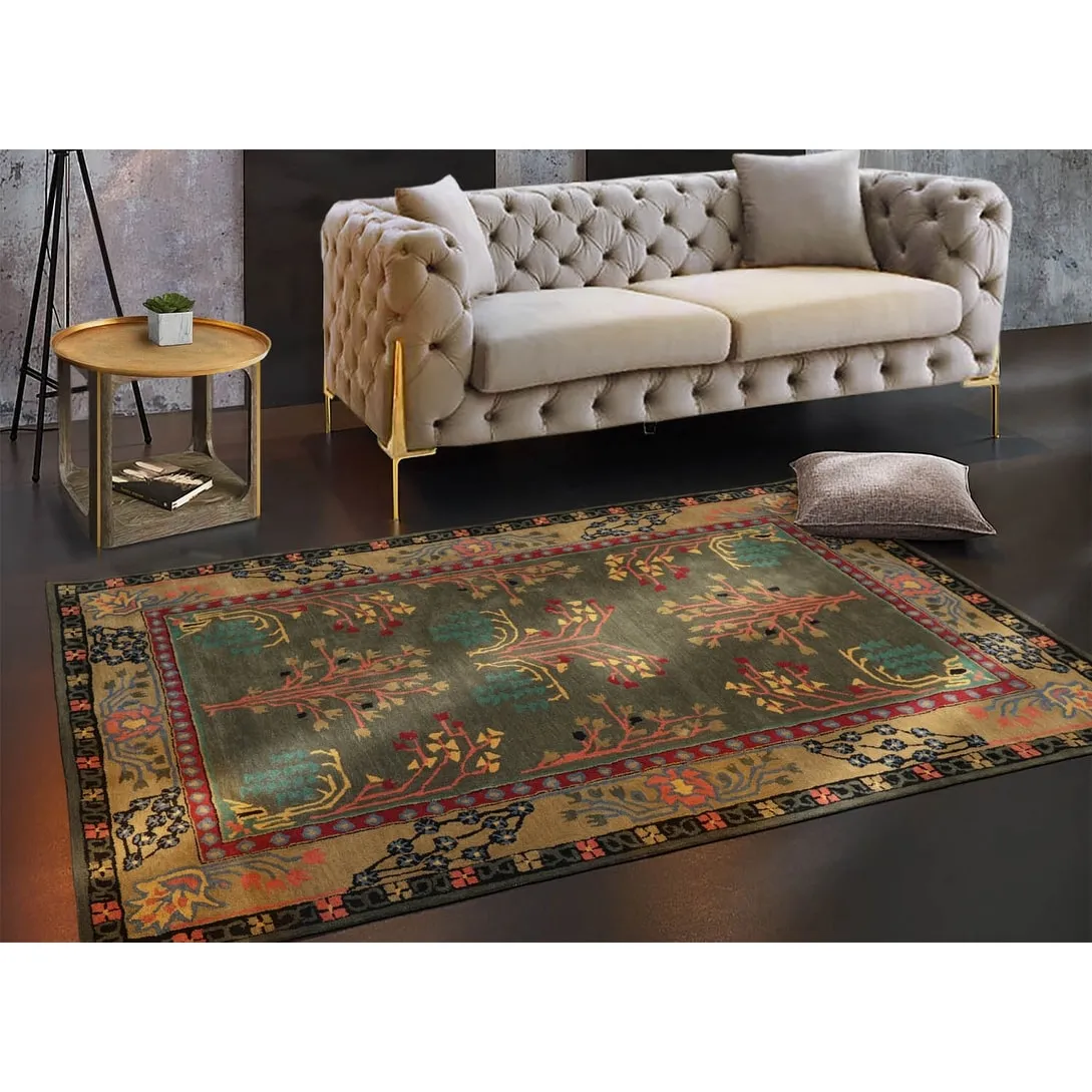 Donegal Arts & Crafts Multi Sizes Handmade Wool Oriental Area Rug Gray Green