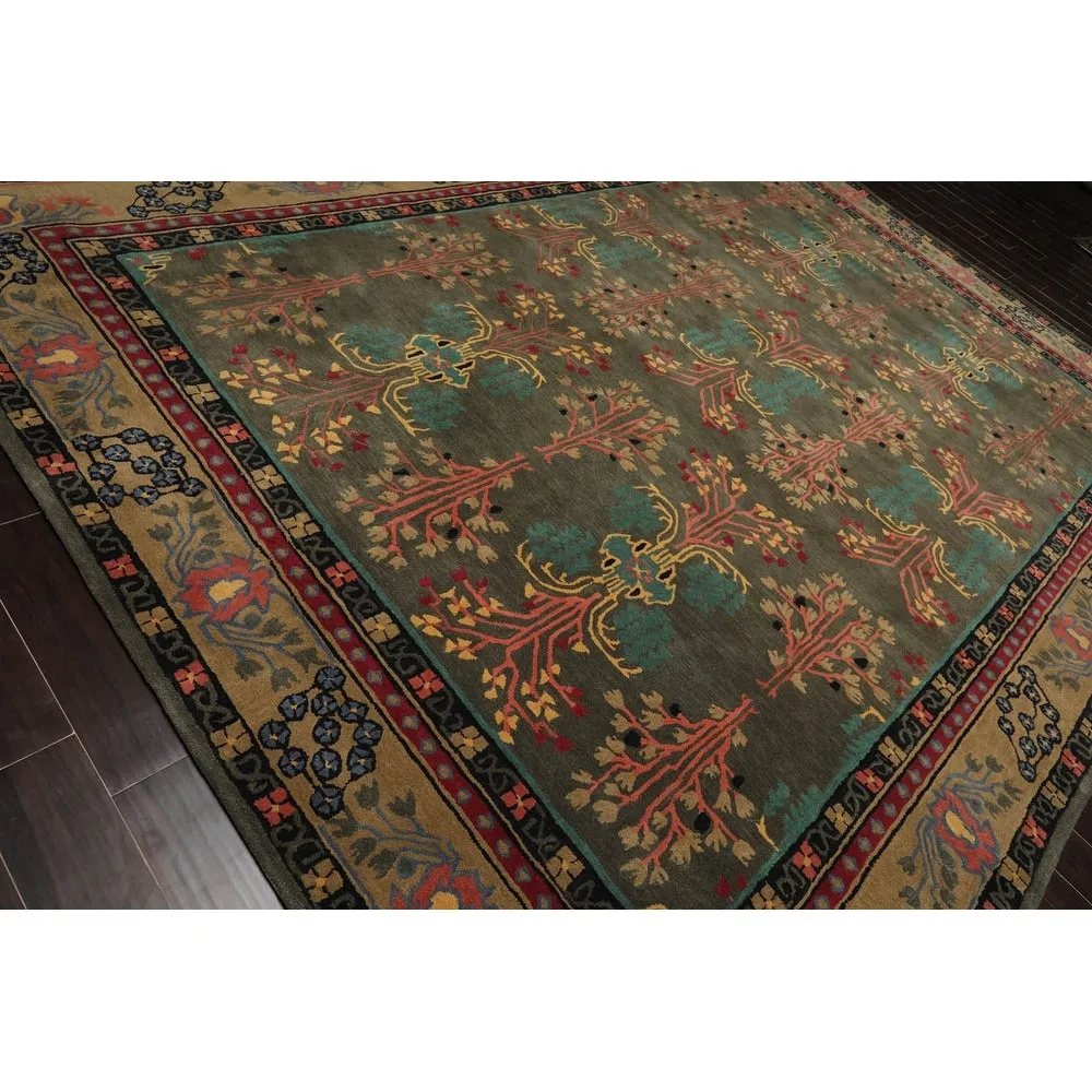 Donegal Arts & Crafts Multi Sizes Handmade Wool Oriental Area Rug Gray Green