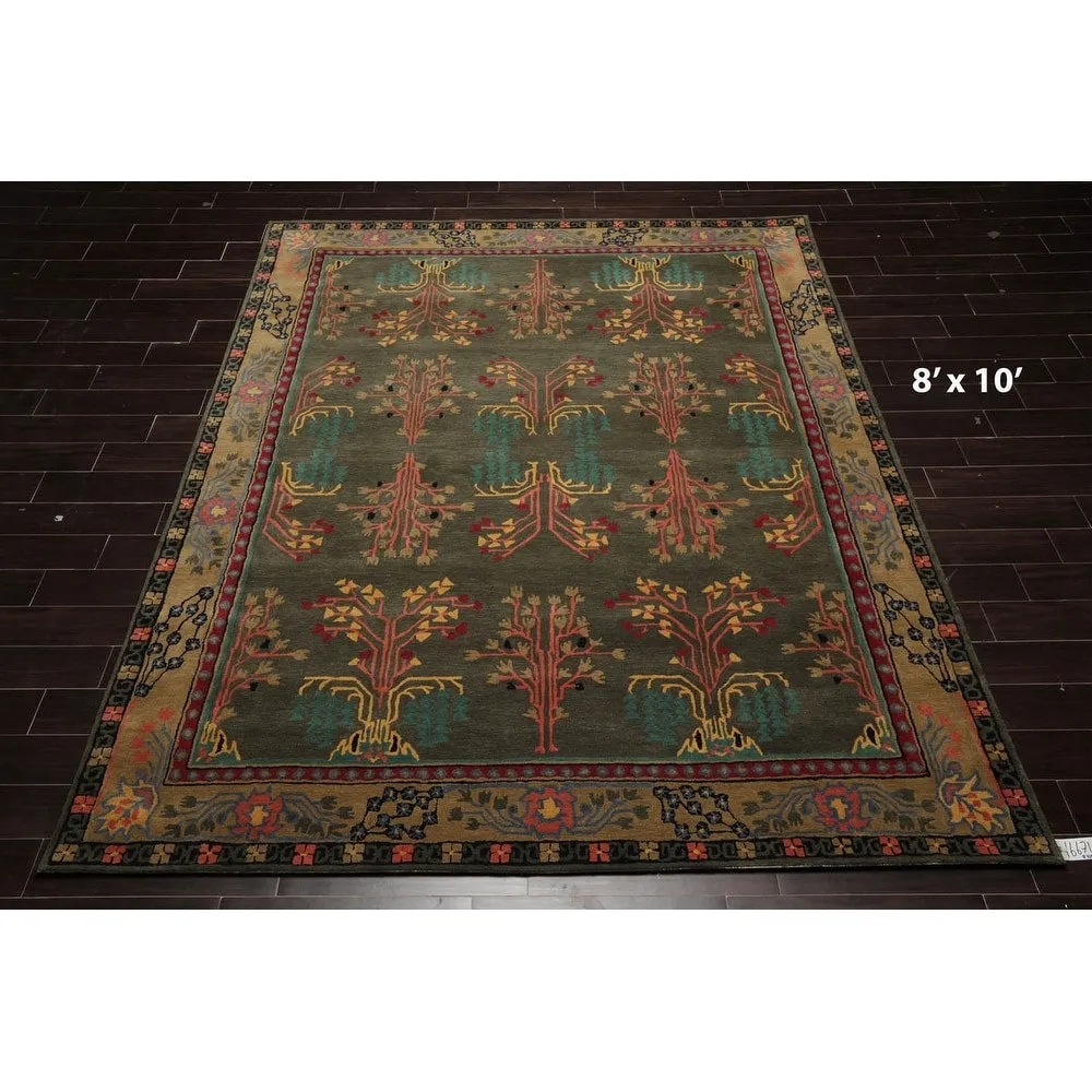 Donegal Arts & Crafts Multi Sizes Handmade Wool Oriental Area Rug Gray Green