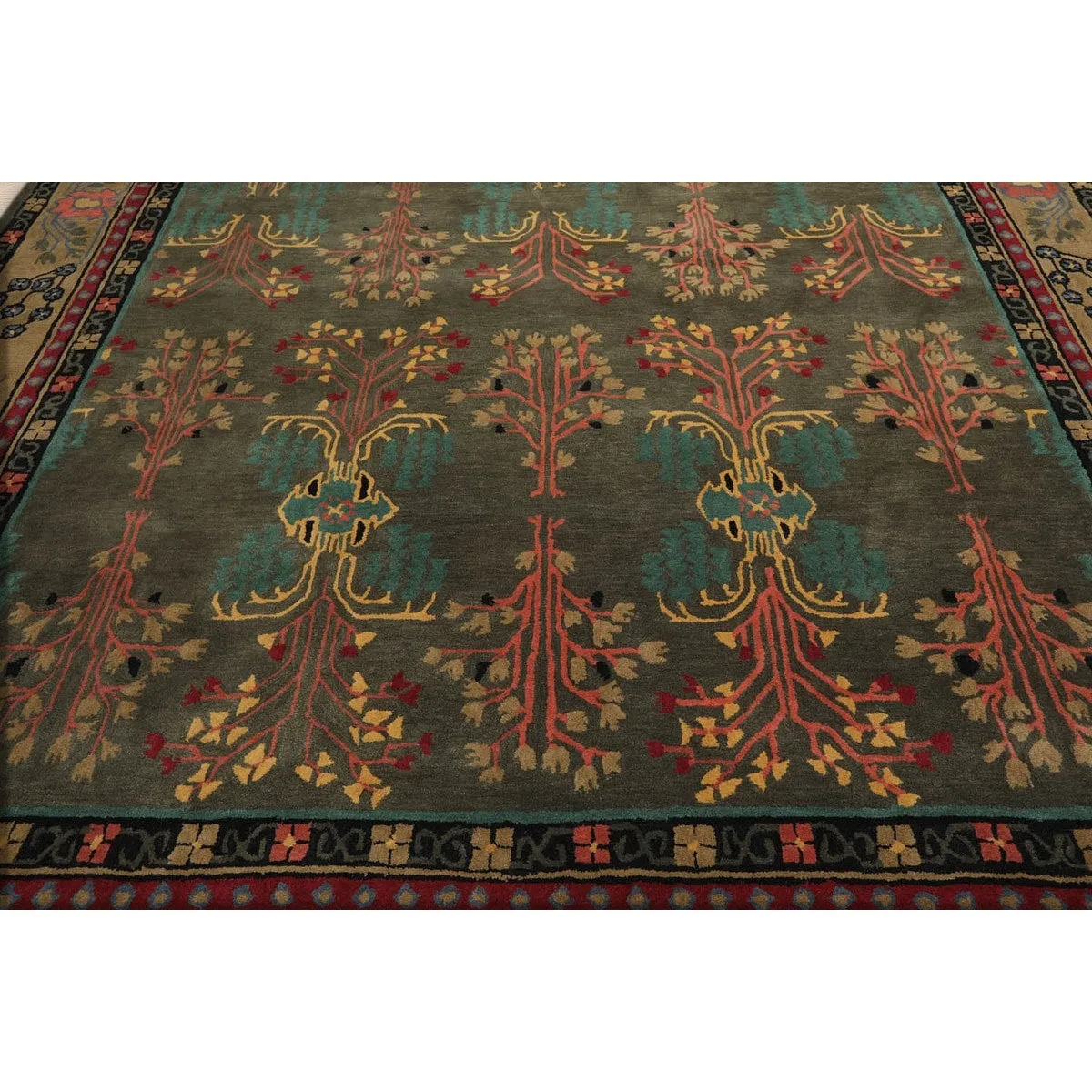 Donegal Arts & Crafts Multi Sizes Handmade Wool Oriental Area Rug Gray Green