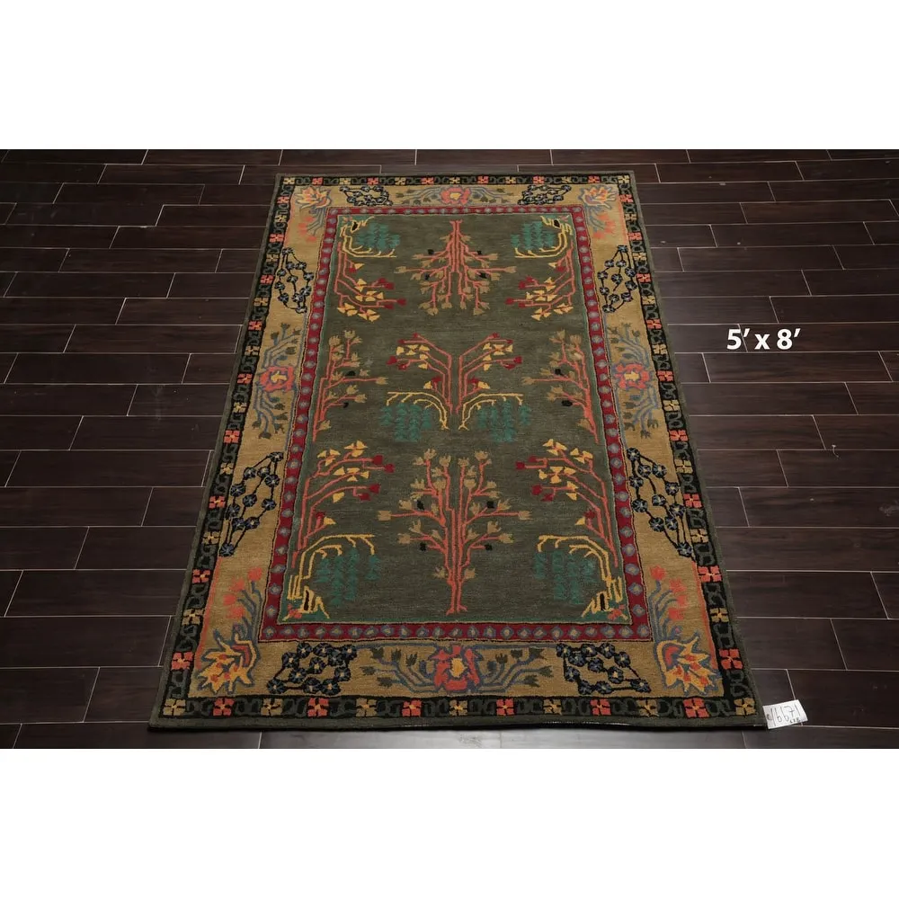 Donegal Arts & Crafts Multi Sizes Handmade Wool Oriental Area Rug Gray Green