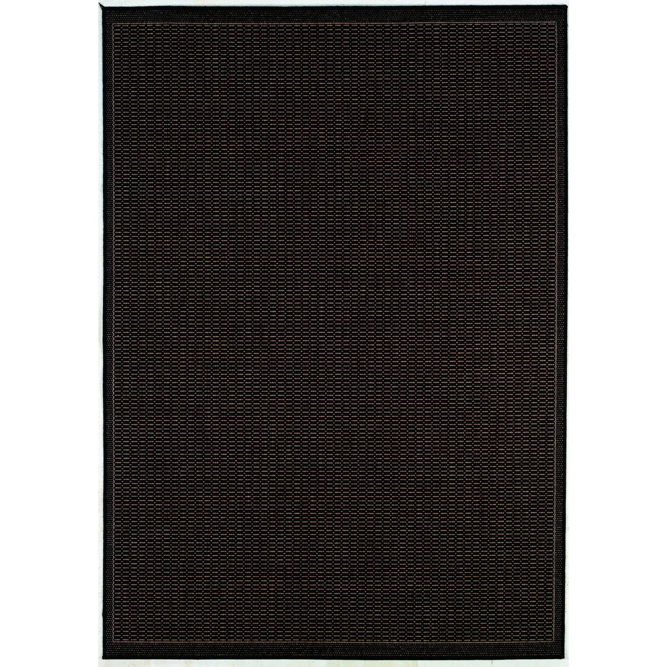 Dream Decor Rugs Pergola Basketweave Black Brown Outdoor Area Rug