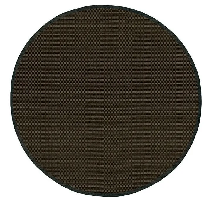 Dream Decor Rugs Pergola Basketweave Black Brown Outdoor Area Rug