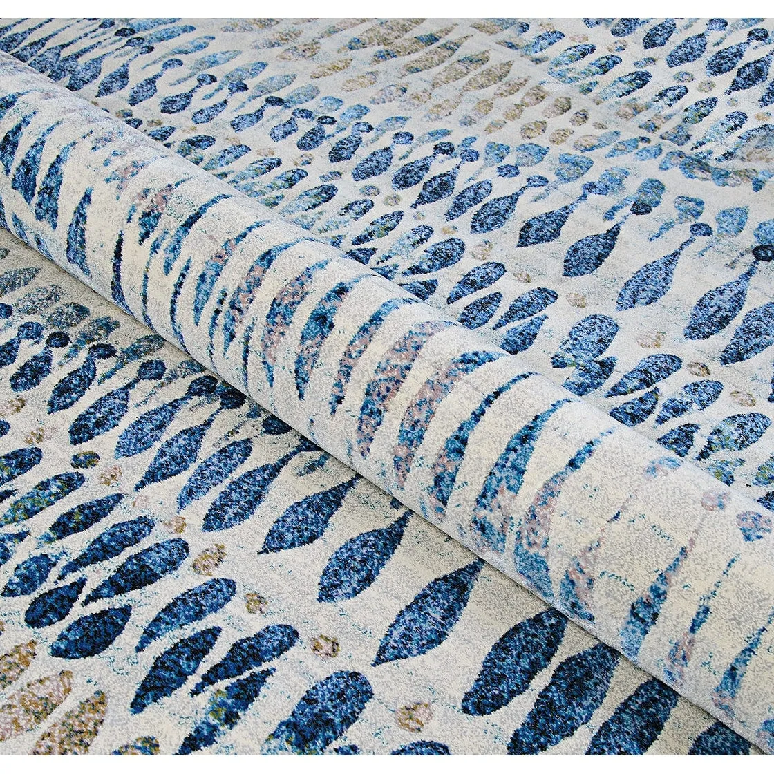 Dream Decor Rugs Provencal Charlot Blue Multicolor Area Rug